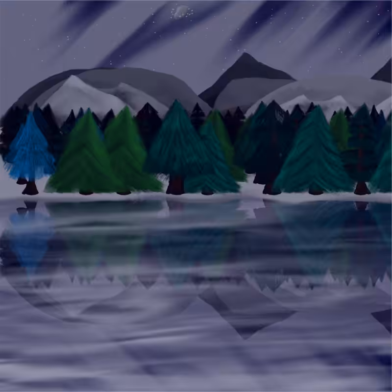 Moony Winter Lake #39