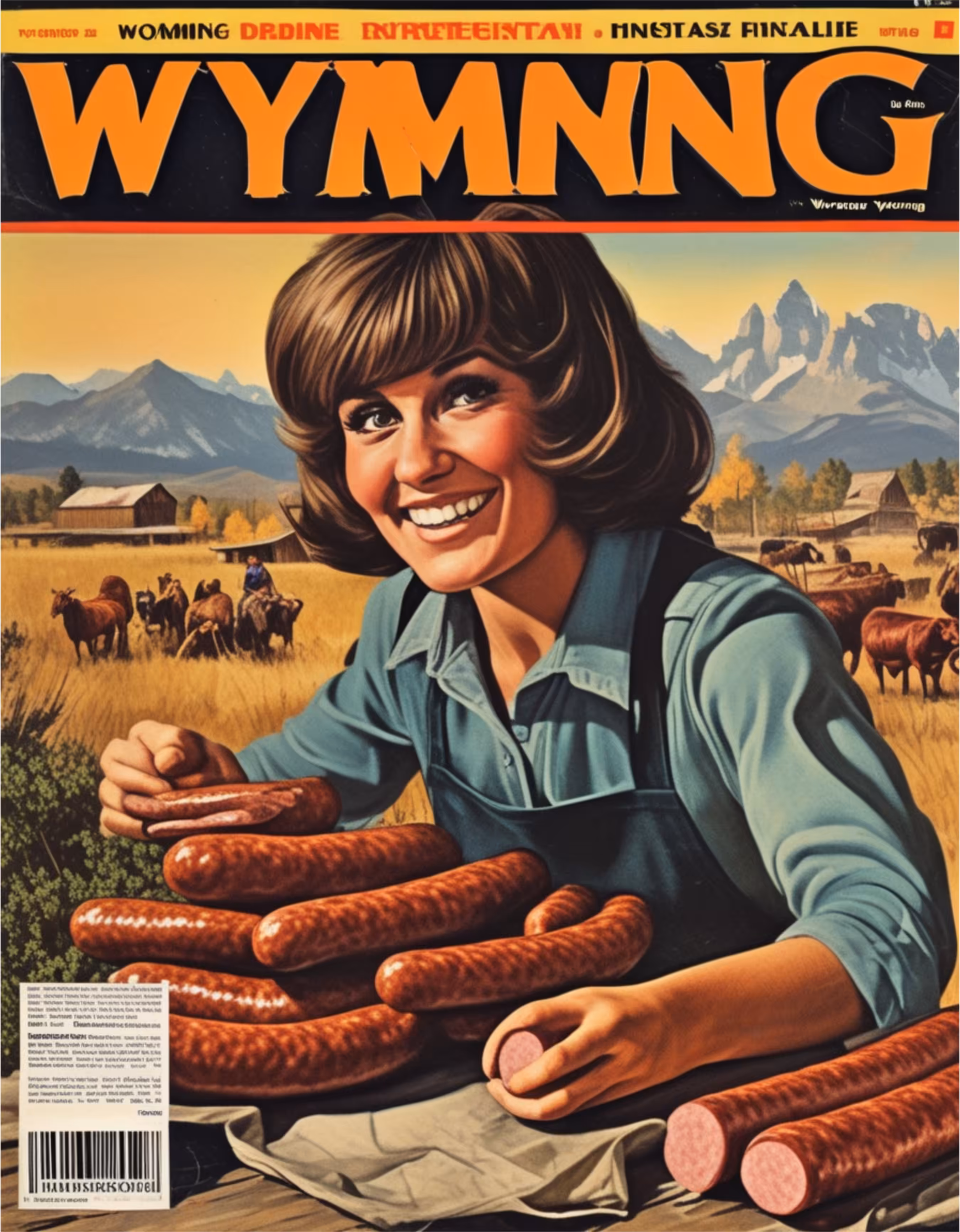 WYOMING MAGAZINE COVER / SAUSAGE FARMER