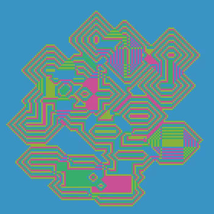 Superimposed Octagonal Pyramids #76