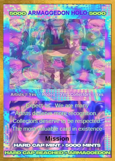 Rodeo posts: ARMAGGEDON HOLO CARD