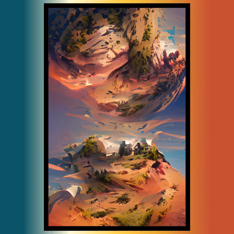 Framed landscape SciFy Art A.I #26
