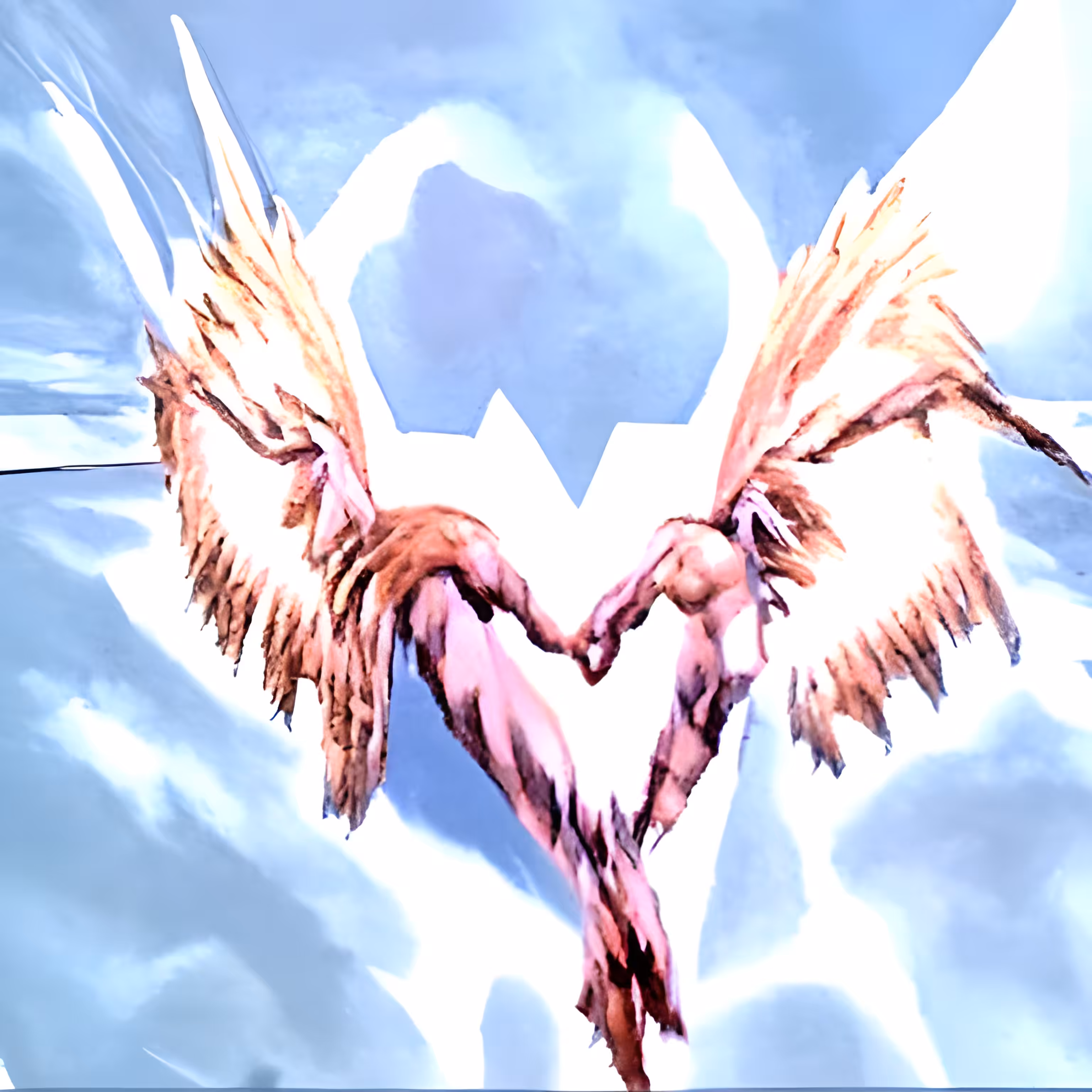 LOVE POSE OF BIRD MAN