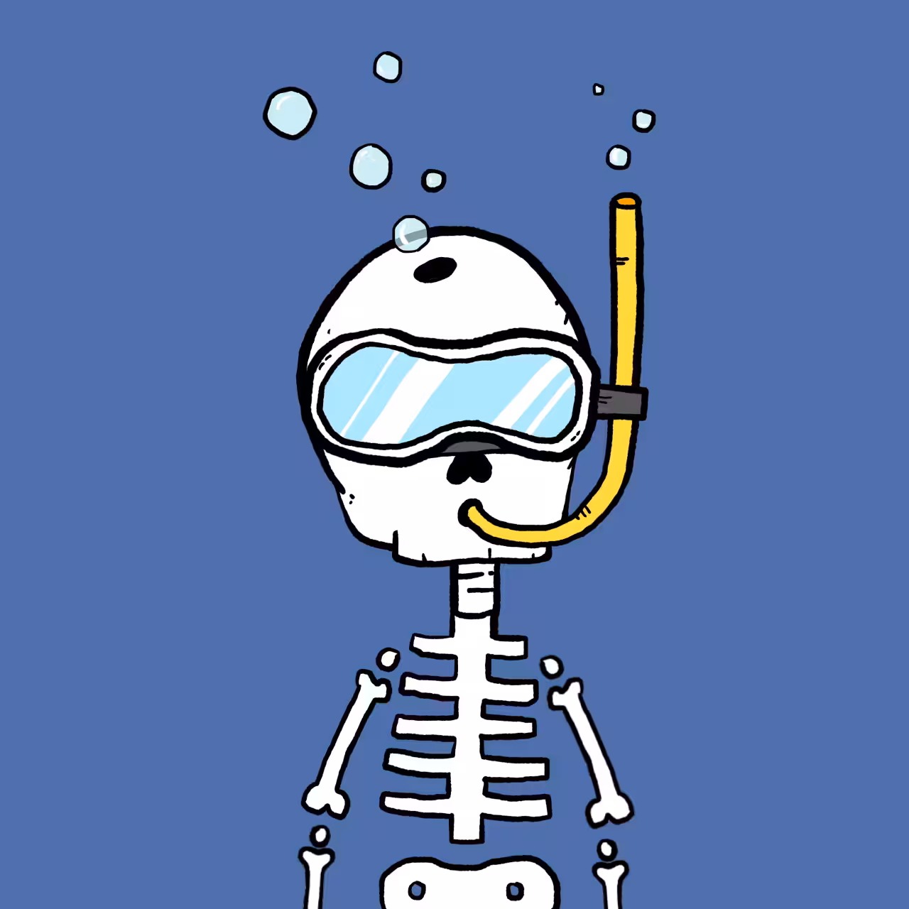 Skeledude: #025 Snorkeling man