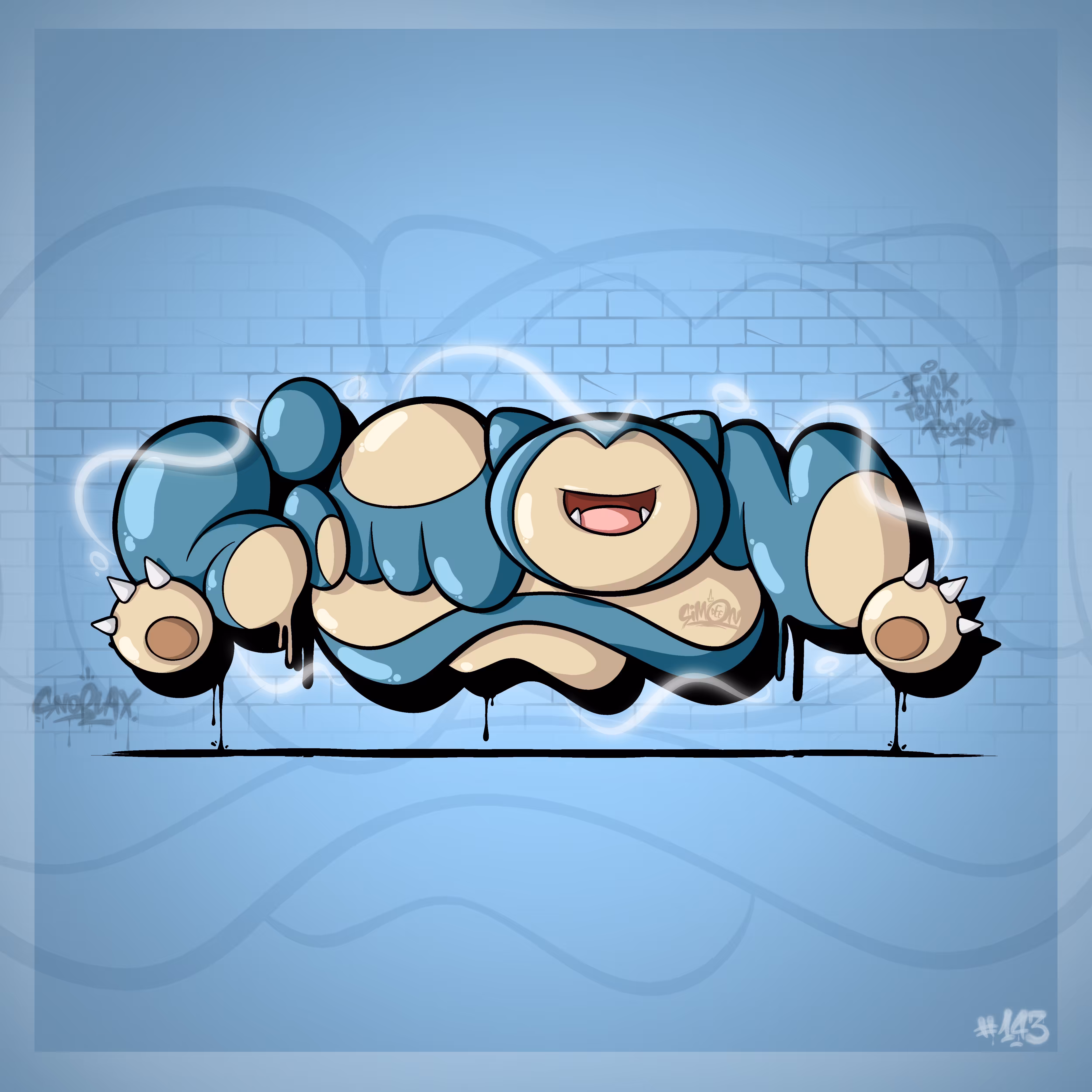 Gotta Graff 'Em All: Snorlax