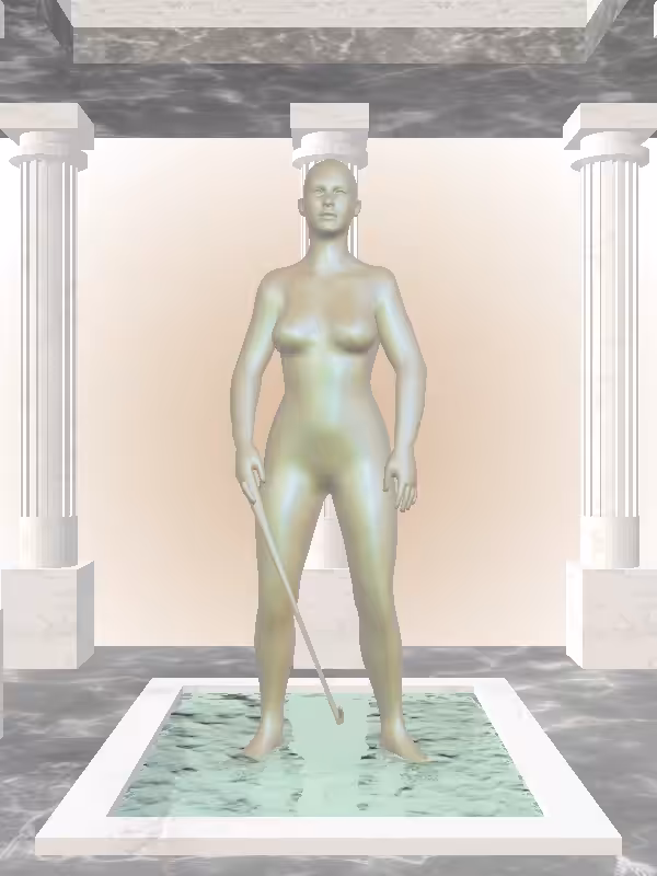 HeavenComputer: The Indifferent Olive Rust Woman #2823