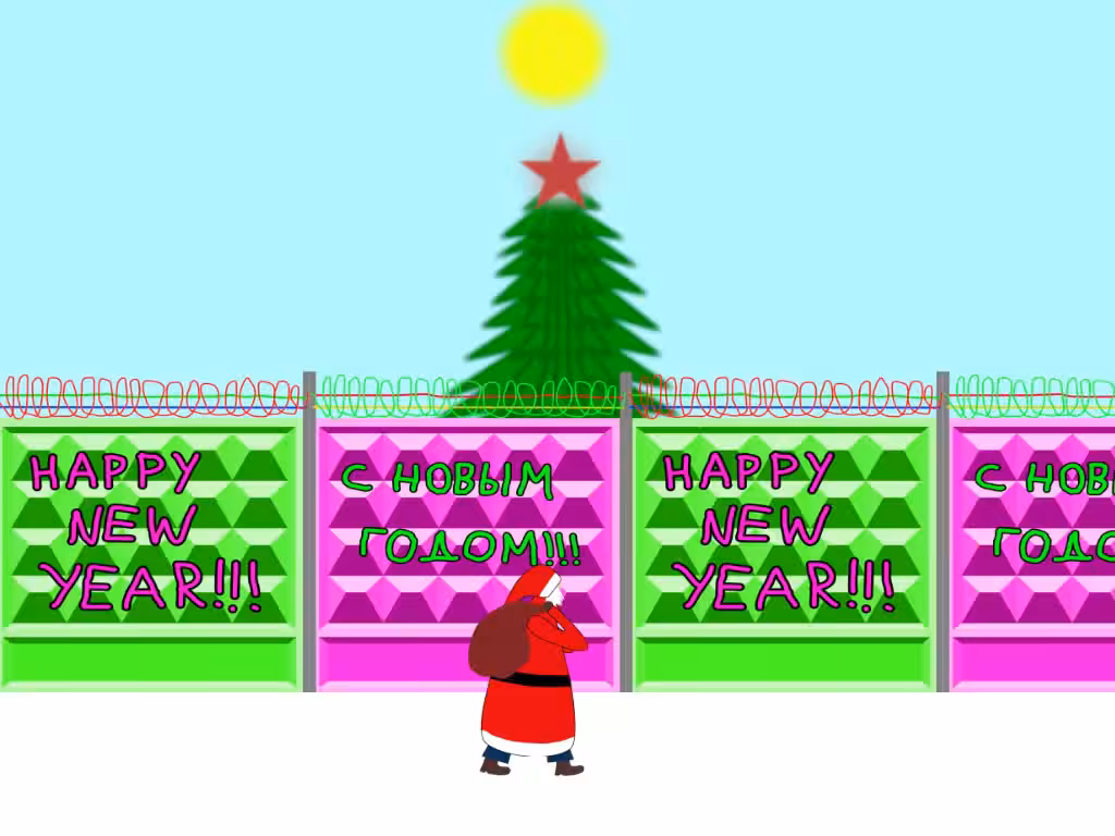 Santa walking