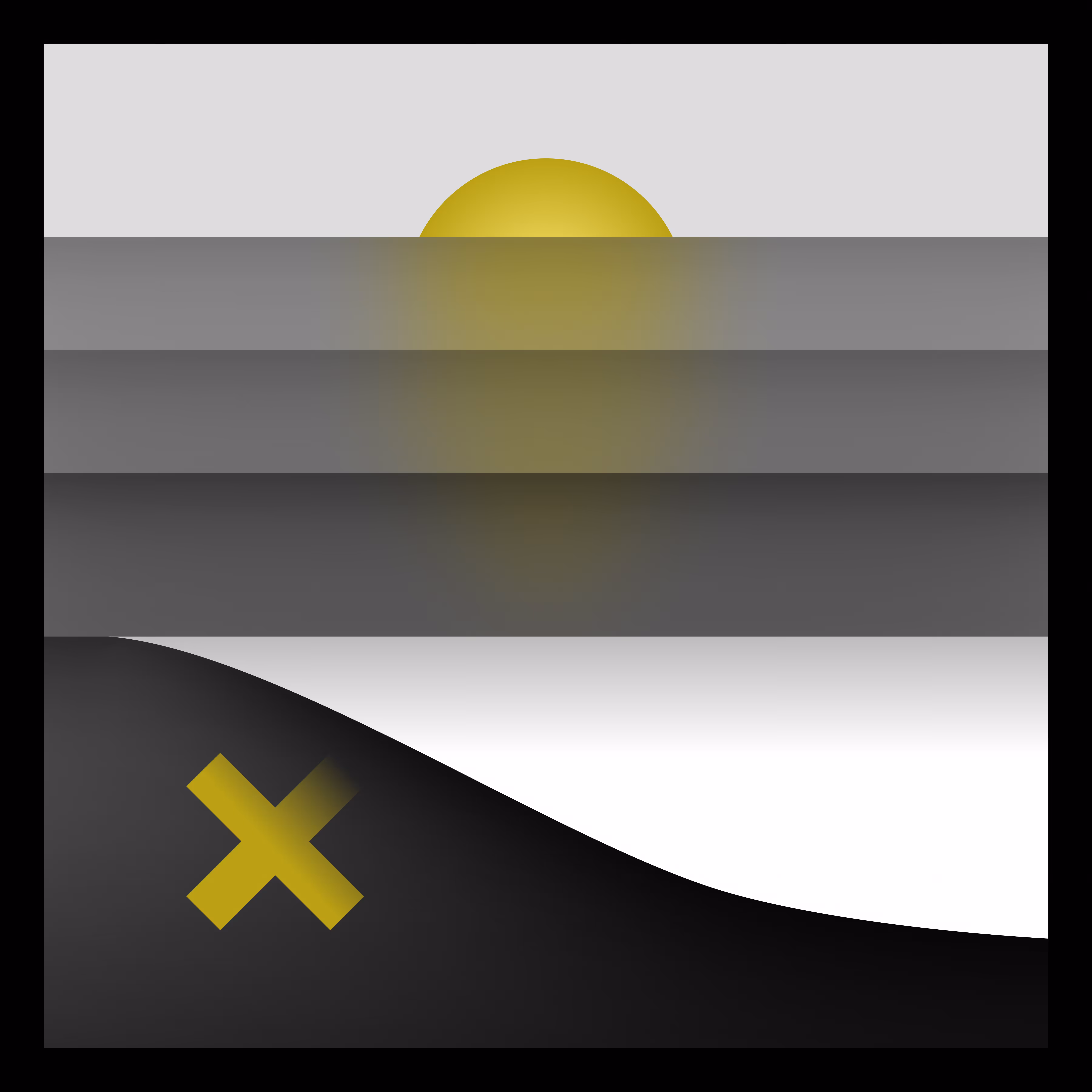 Santa Cruz, California - Framed Gold X #26