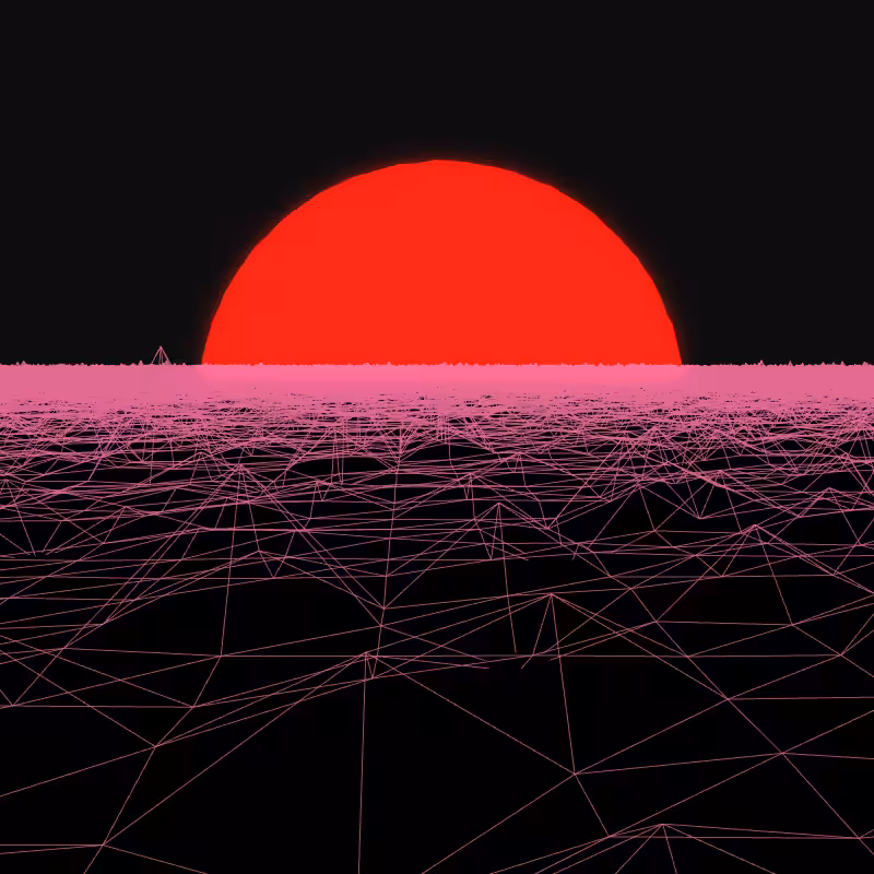Generative Retrowave Field #17