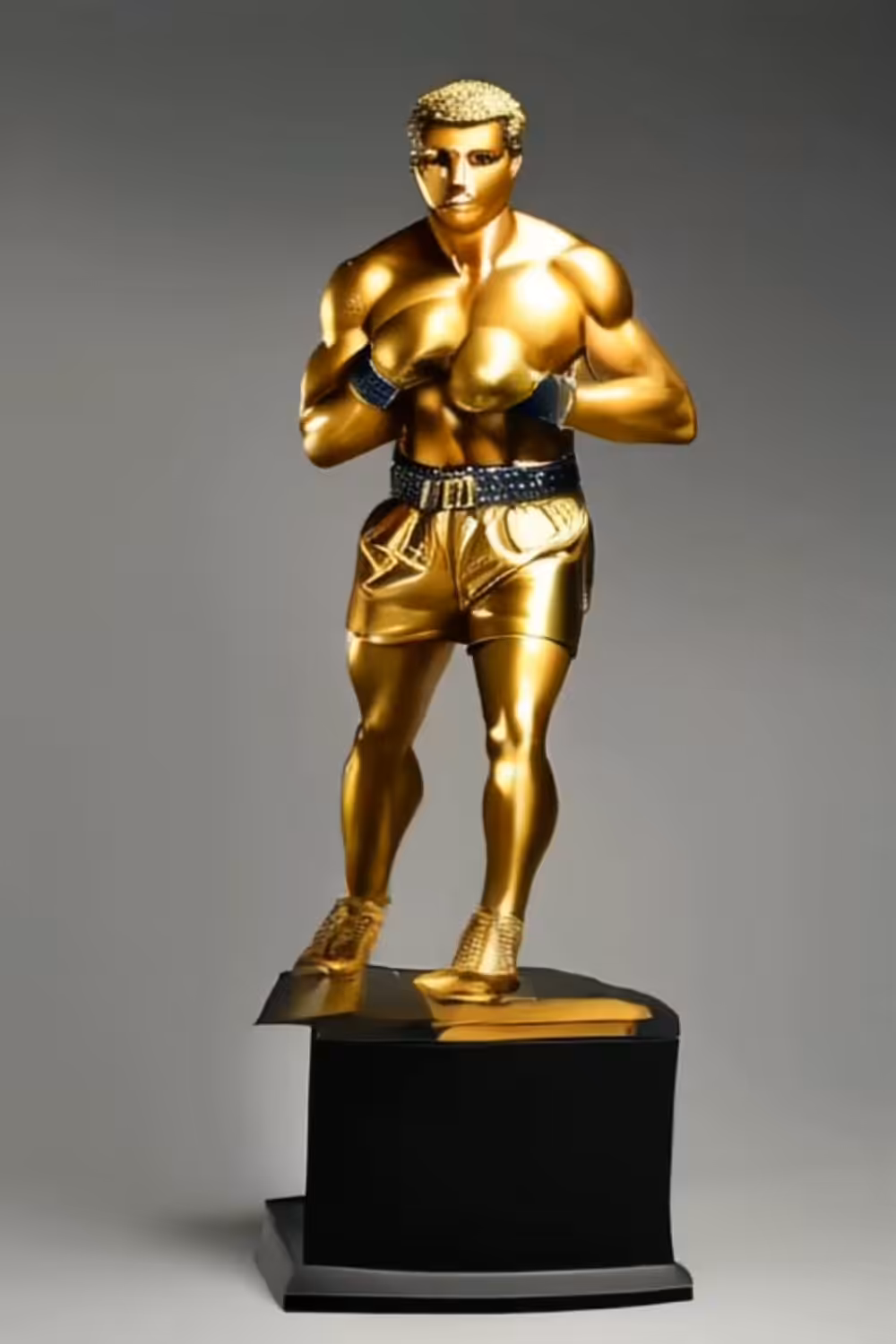 FAMOUS SCULPTURES: Mohamed Ali​, the Legend - Gold Sculpture