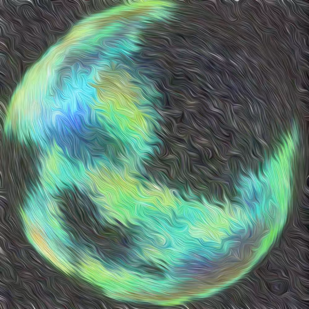 Swirly oil fire