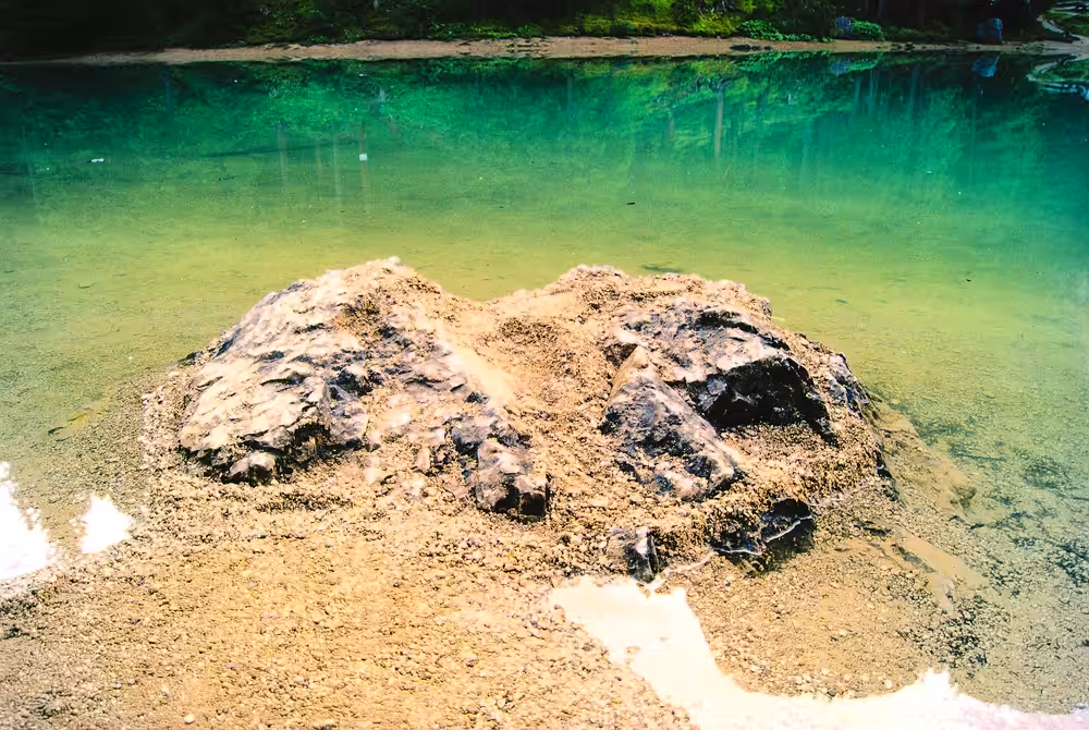 a stone in trentino, italy