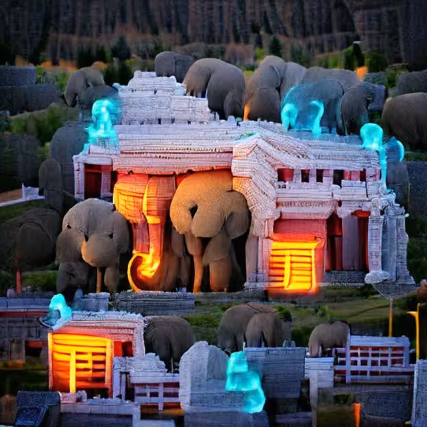 Glowing Elephant Temple