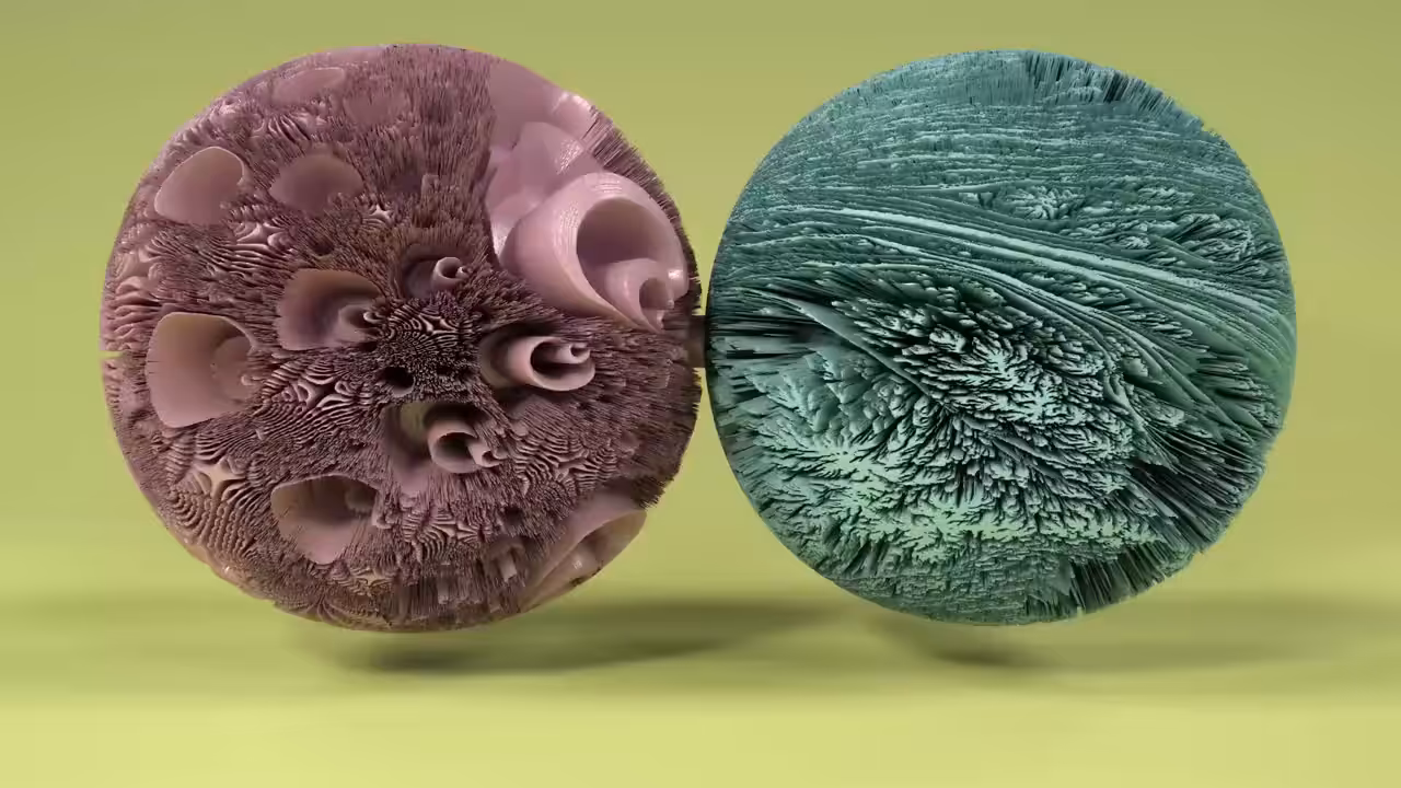 Spherical Dyad in Pink And Blue #1