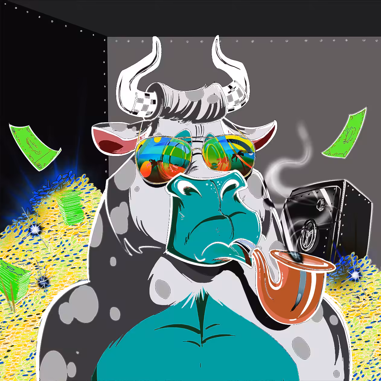 Wrapped Bull on the Block #4451