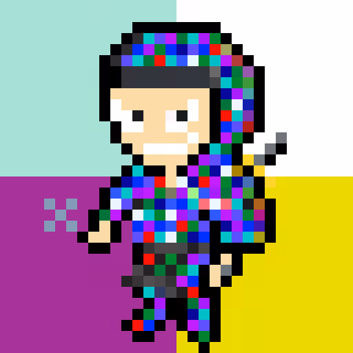 CRYPTONINJAS PIXEL 009 - fashion colorful ninja -