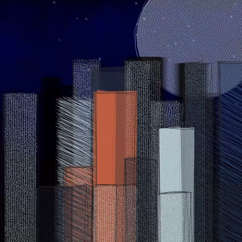hastily-drawn cityscape sketch #23