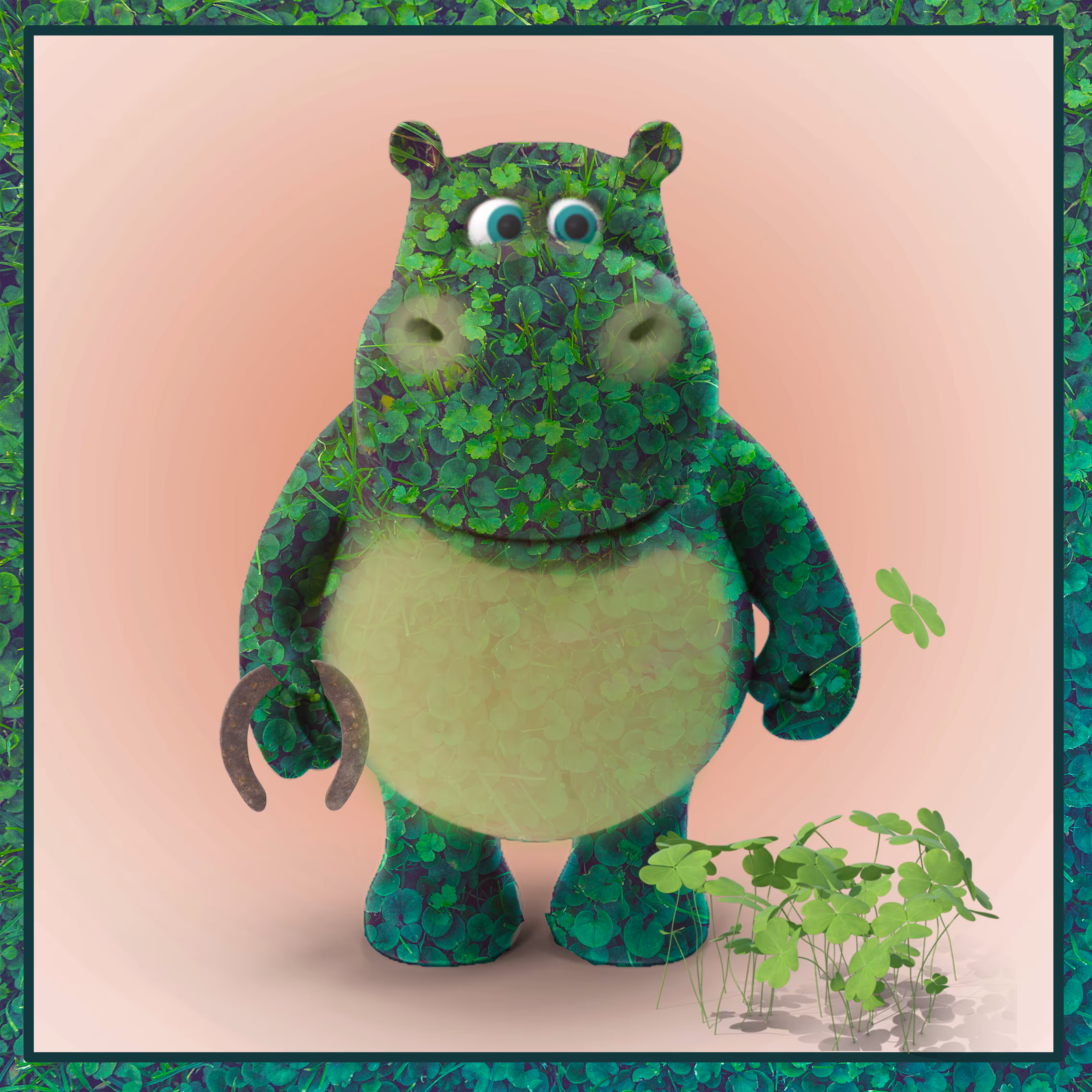 Lucky Clover Hippo