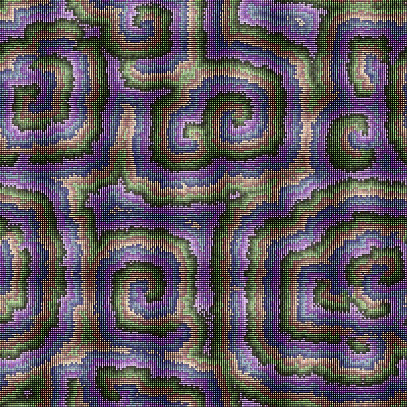 Reaction Diffusion Cellular Automata #28
