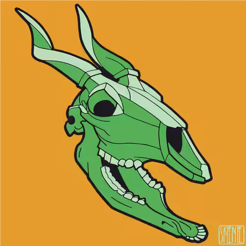 💀49 | MINIMALIST BONGO SKULL | Green