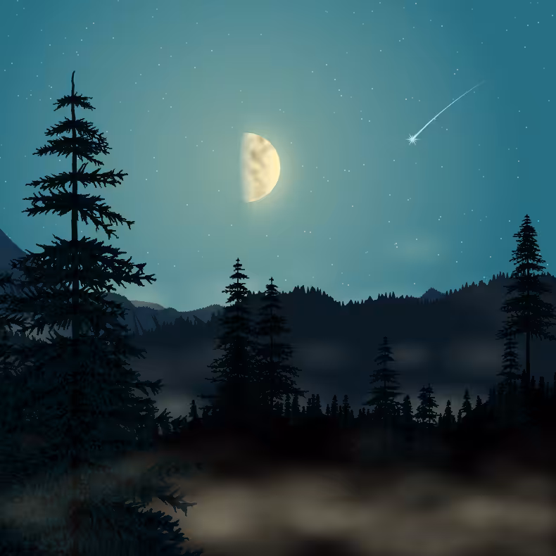 Moonlit Mountains #70