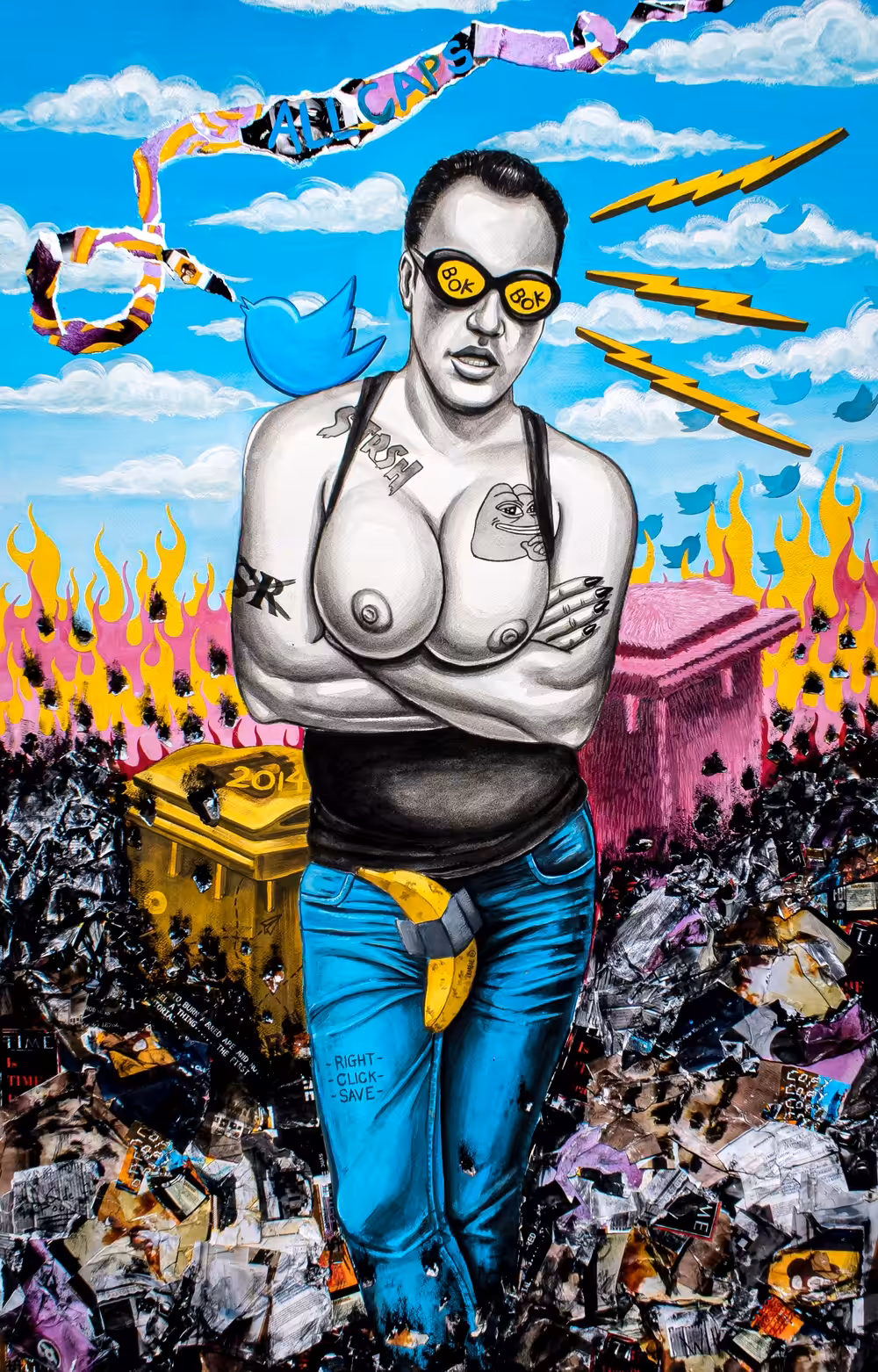 ‘ROBNESS’ PORTRAIT OF A MAN AND HIS MILLION DOLLAR TRASH