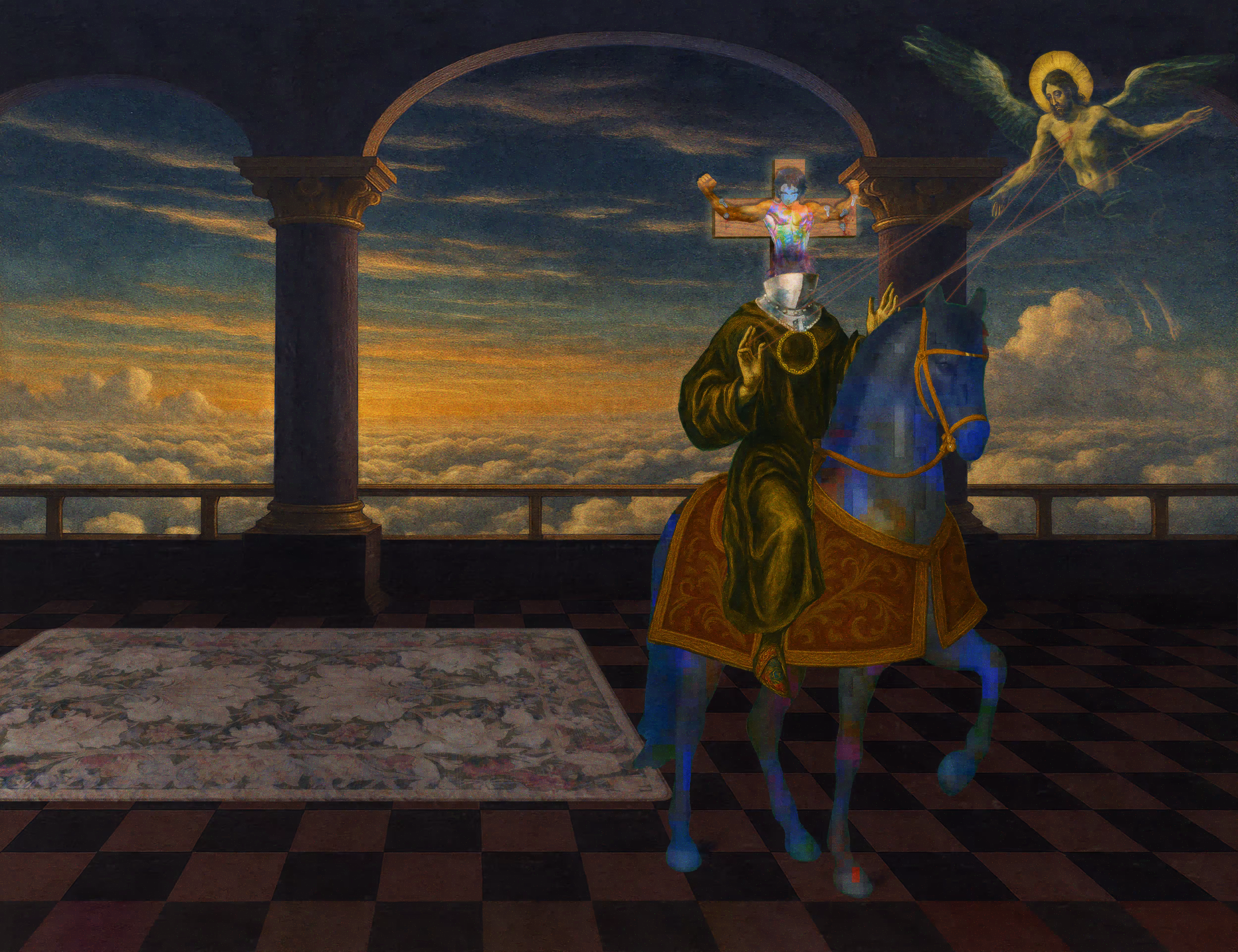The Pilgrim's Living Room Crucifixion; Mona Lisa Hyper-Gamble by Parker Ito