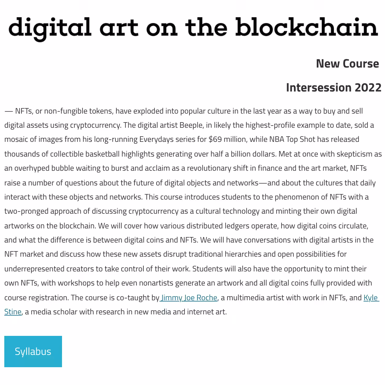 Digital Art on the Blockchain