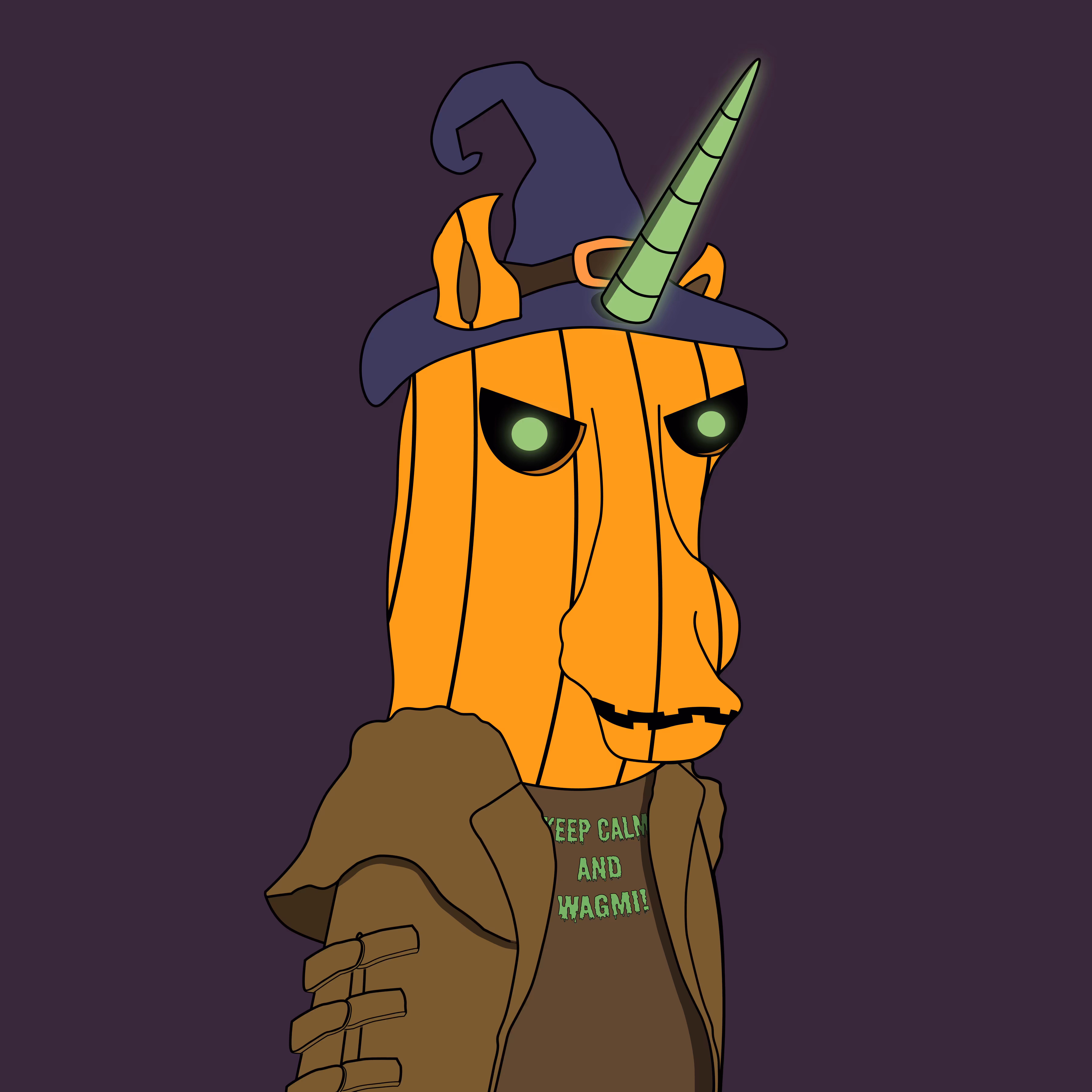Awesome Unicorn - Pumpkin Head #150