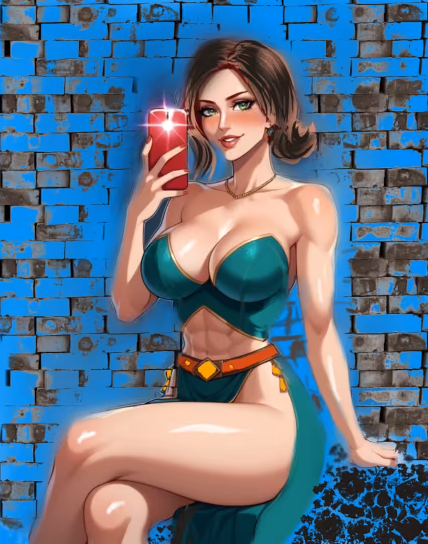 "Taking a selfie"