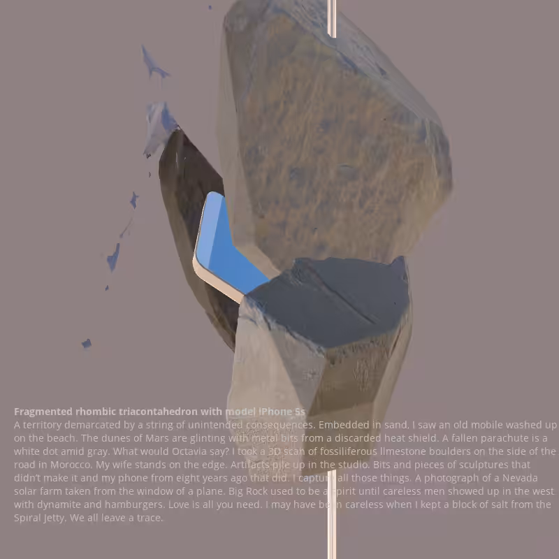 Fragmented triacontahedron with iPhone 5s #55