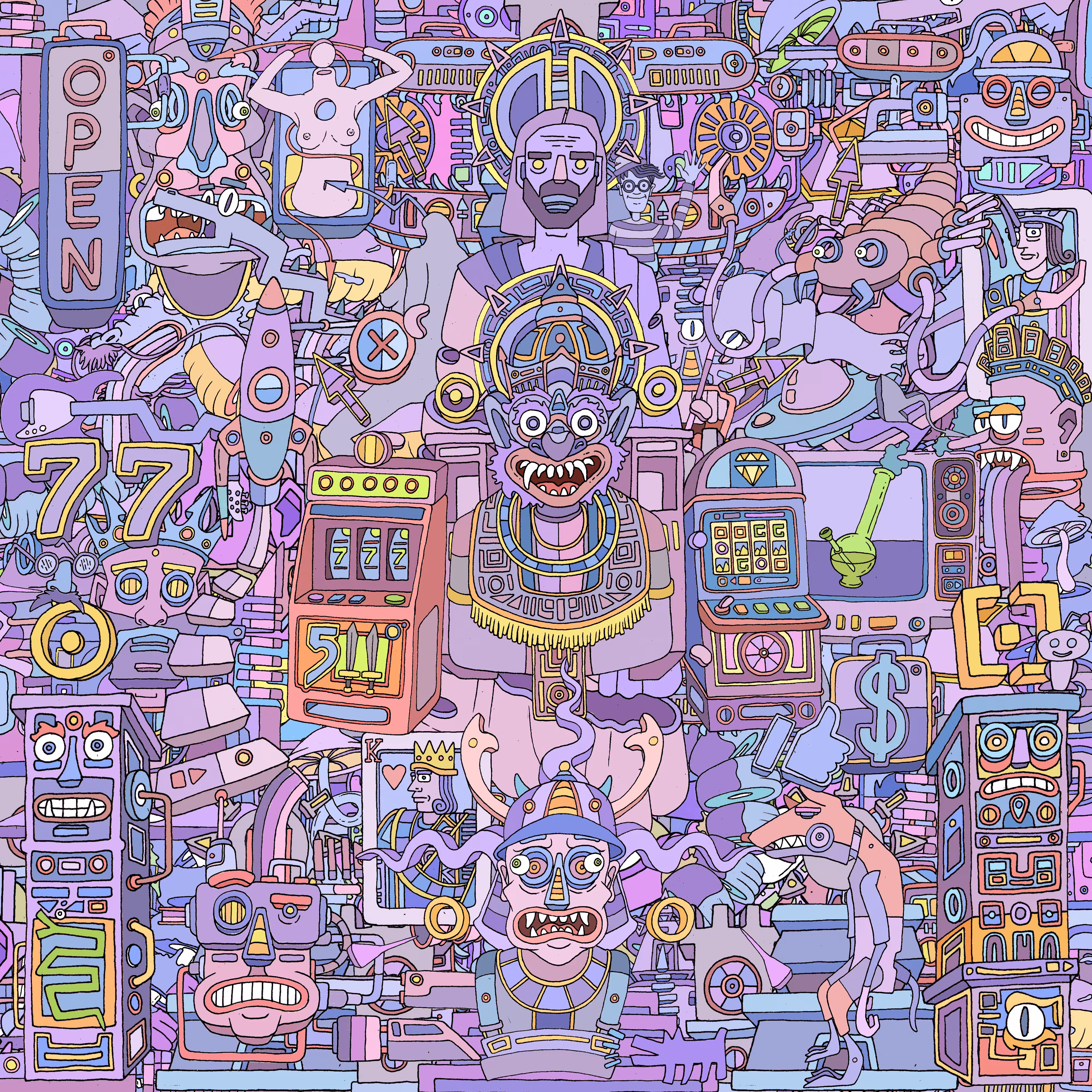 Purple Poker Machines