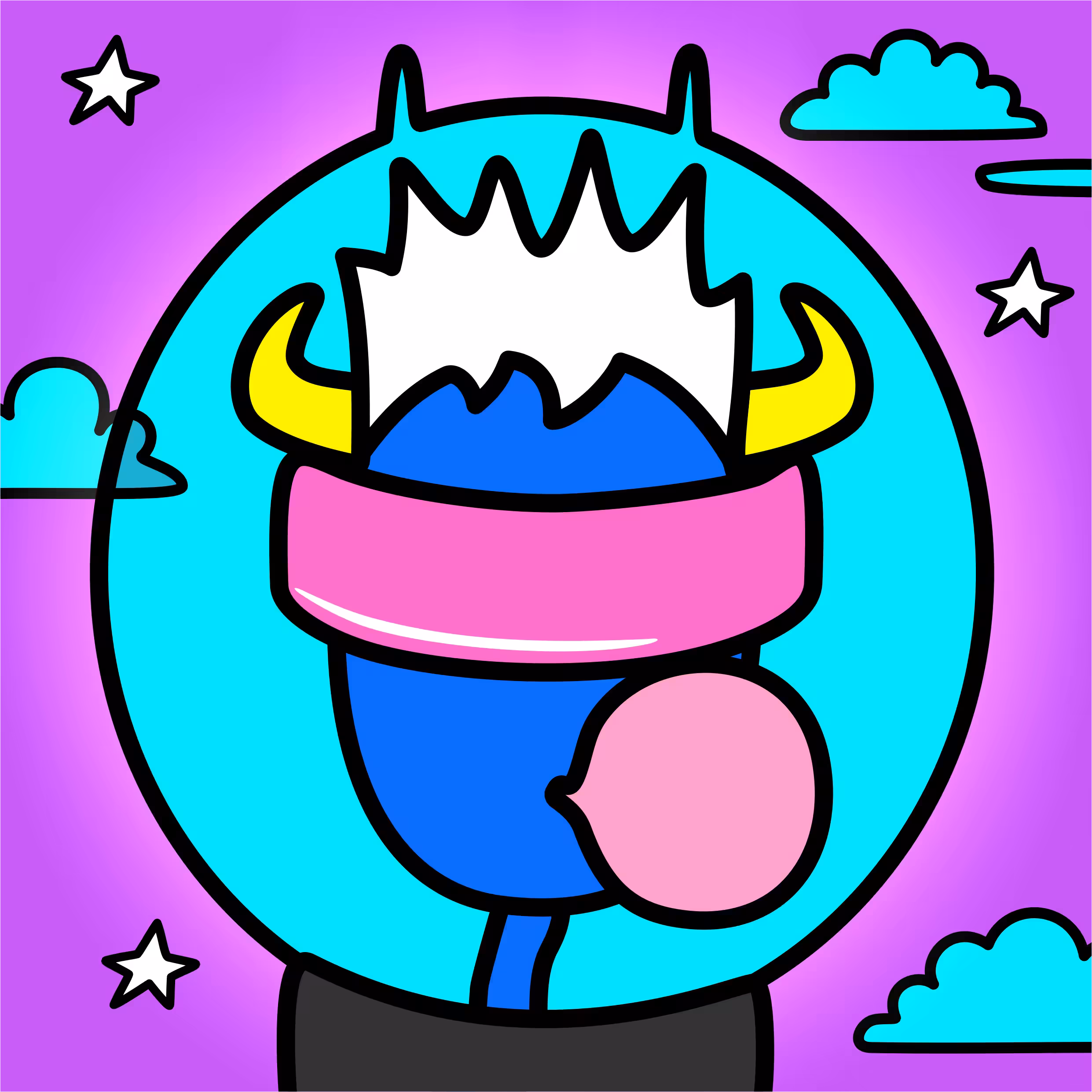 Neon alien boy
