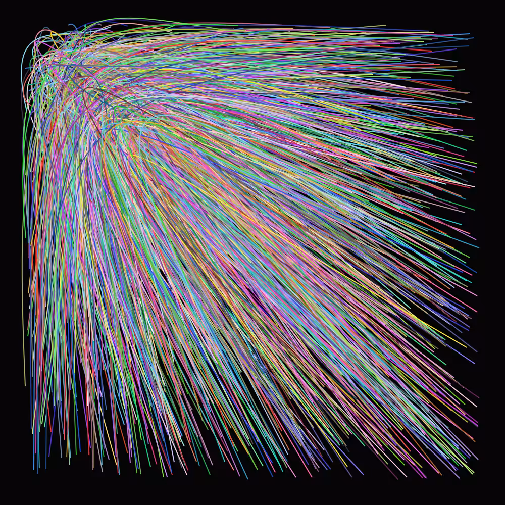 one thousand colorful lines // #3