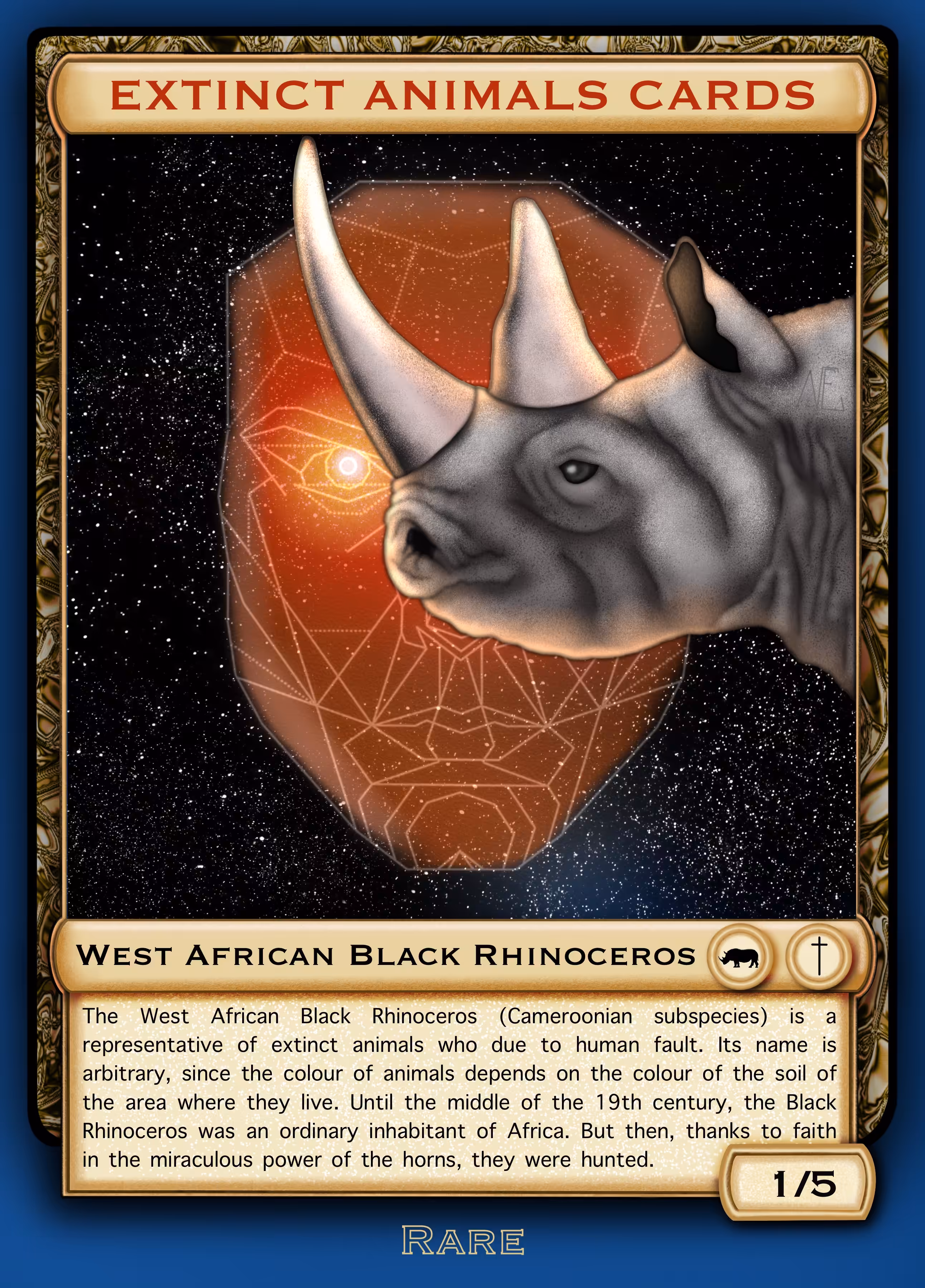 WEST AFRICAN BLACK RHINOCEROS