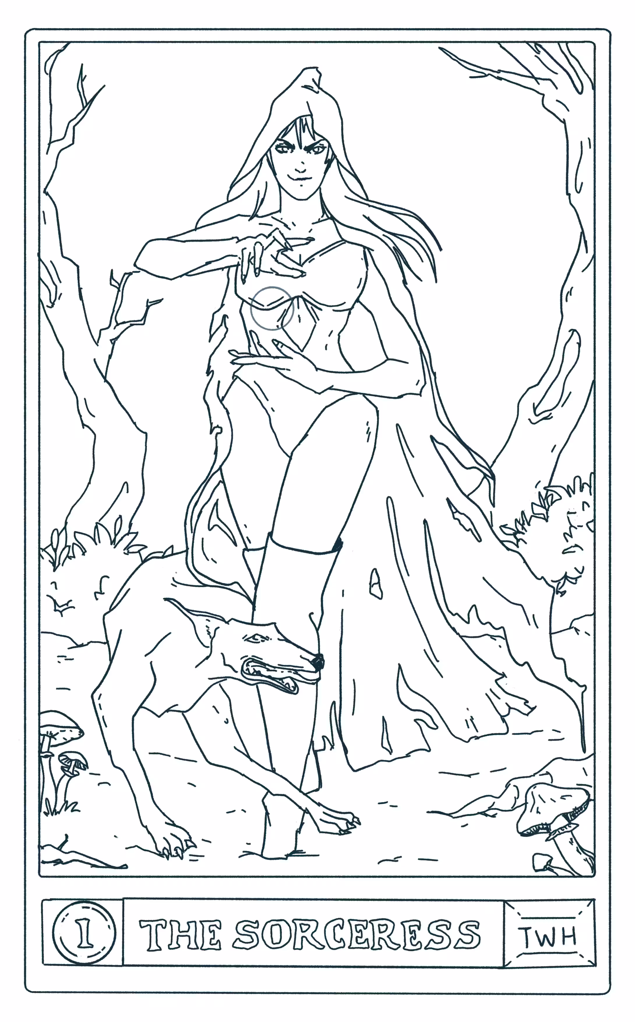 The Sorceress - Lineart