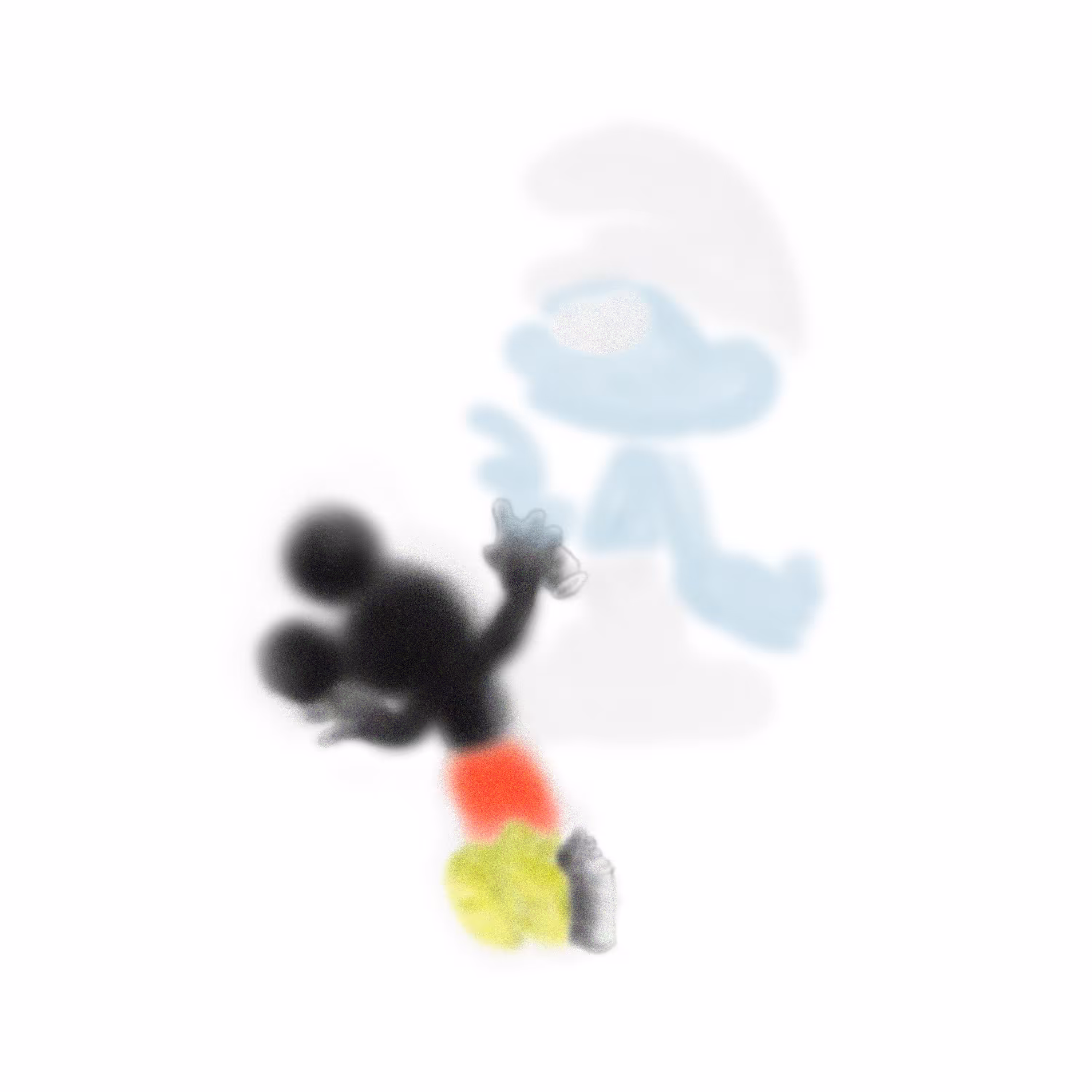 Mickey and smurf