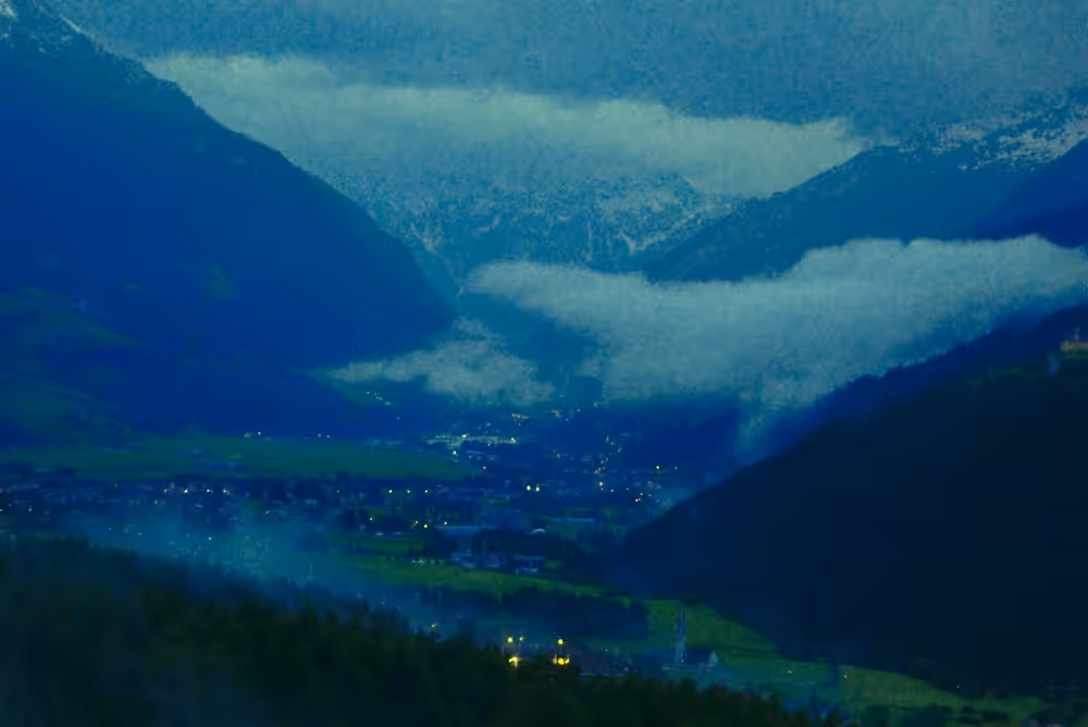 view from the hotel, bormio