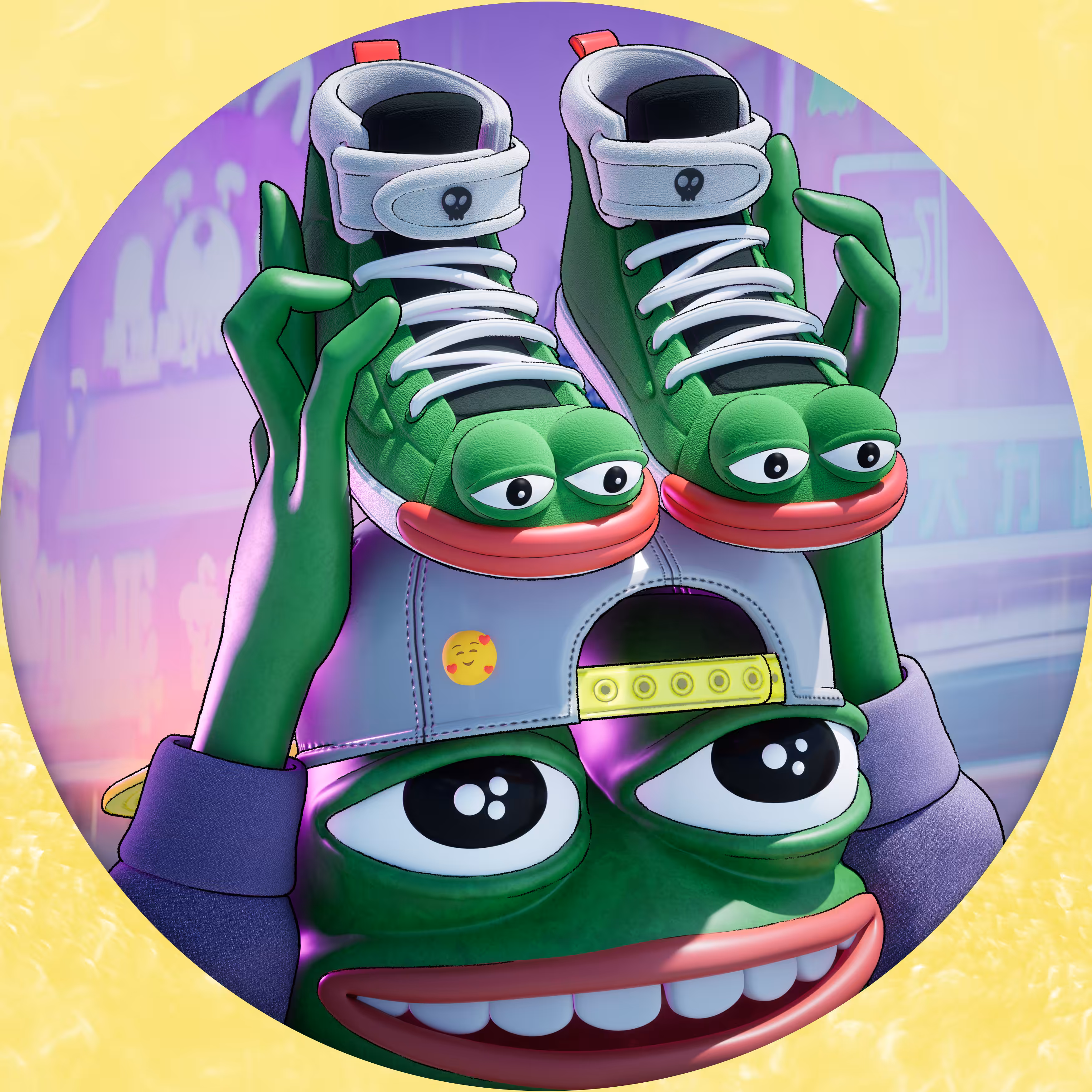 SKULLS OF PEPE 1/1: SNEAKER PEPE SKULL