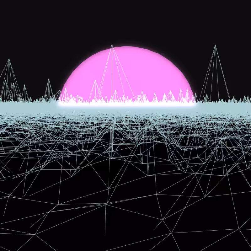 Generative Retrowave Field #11