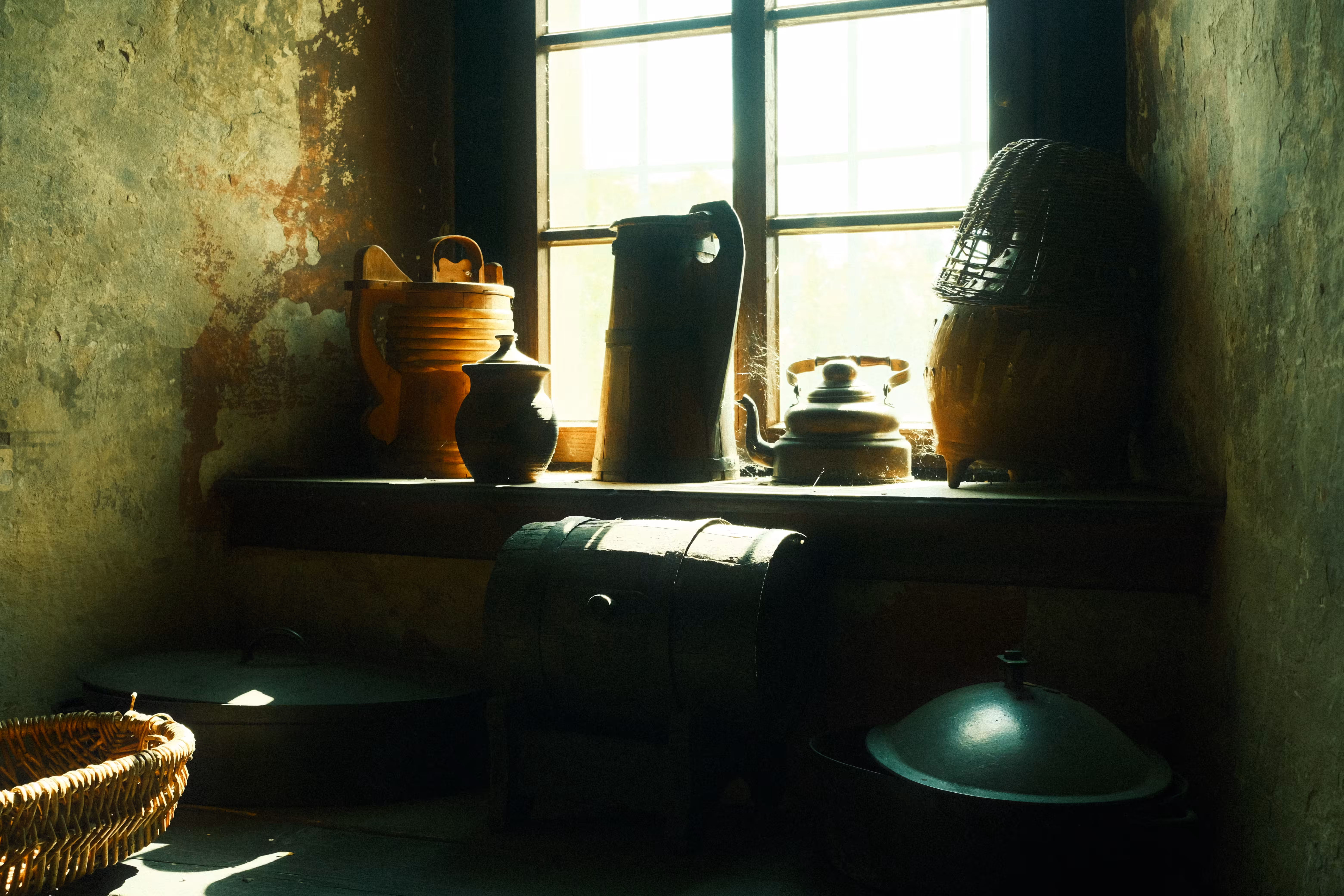 Still life in a medieval kitchen