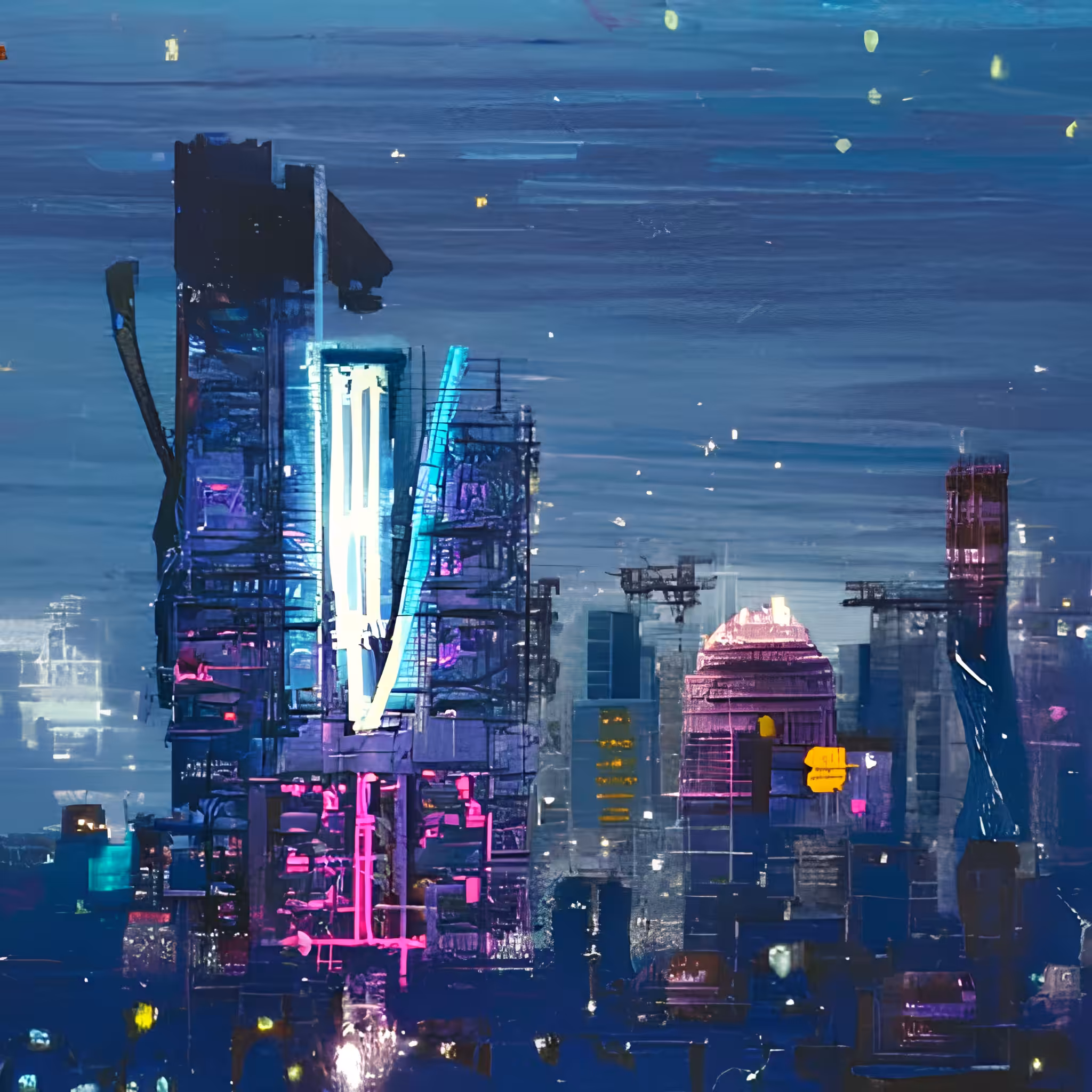 A Cyberpunk Cityscape