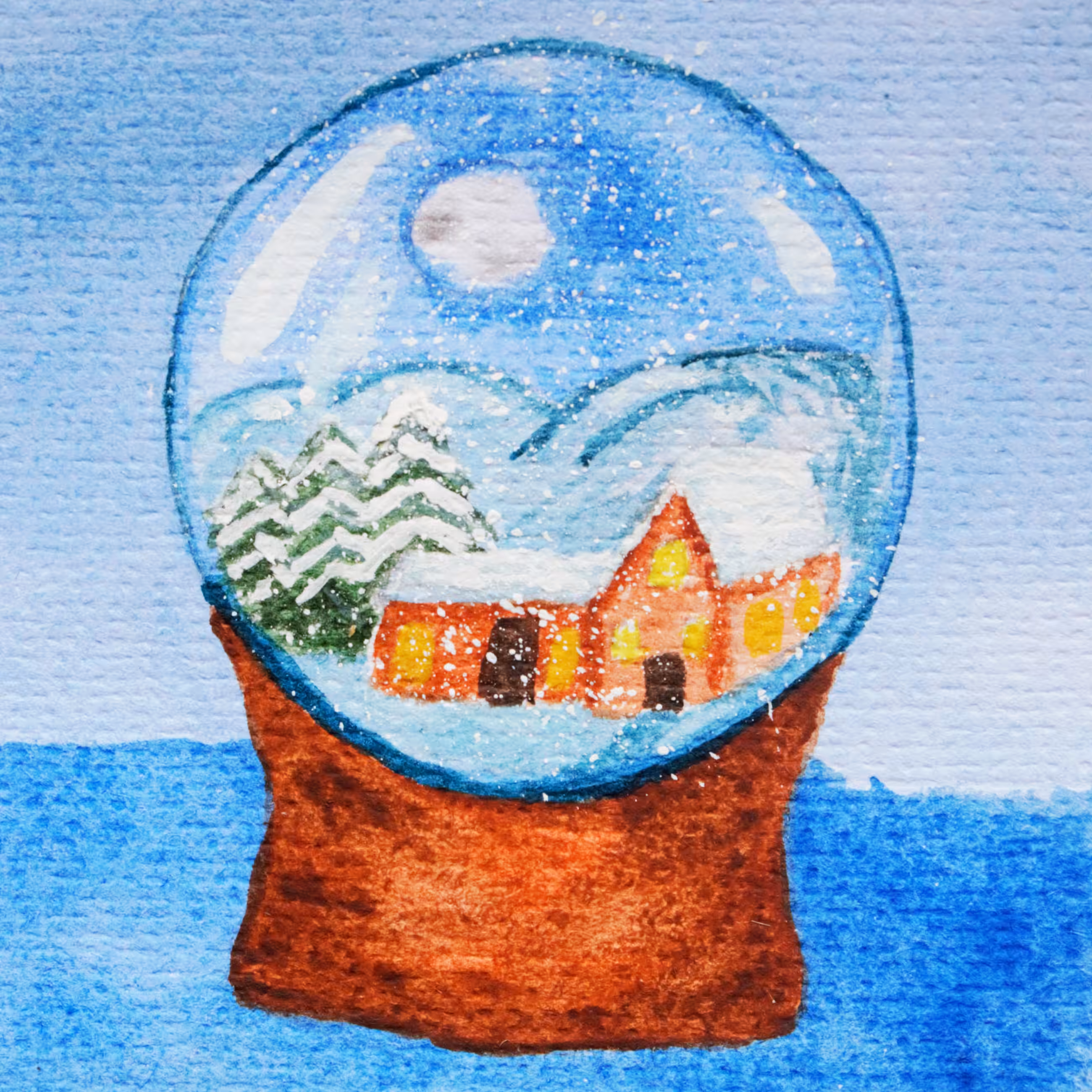 Snow miracle under glass