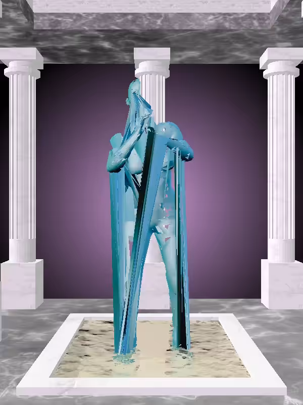 HeavenComputer: The Cheering Aqua Green Woman #386