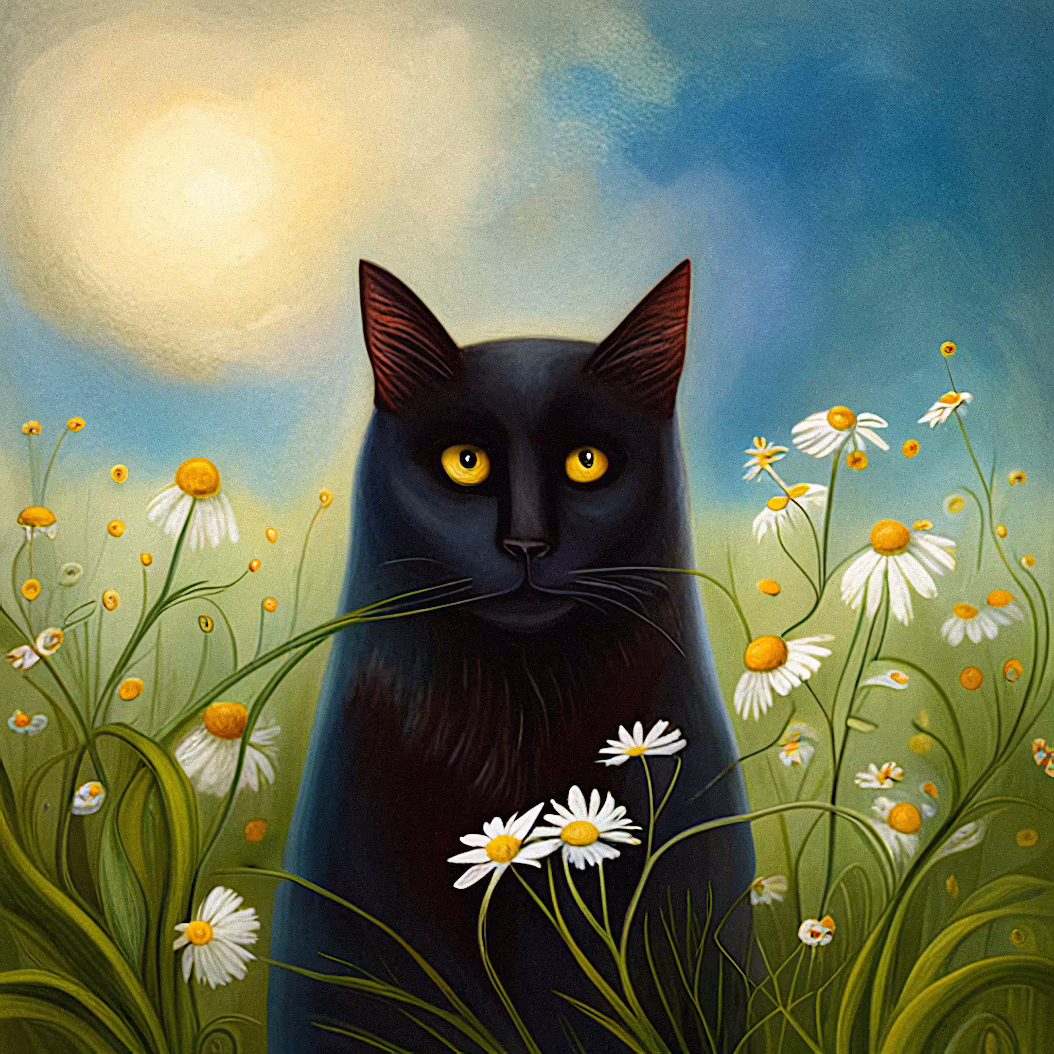Serenity #112 - Daisies and the mysterious black cat