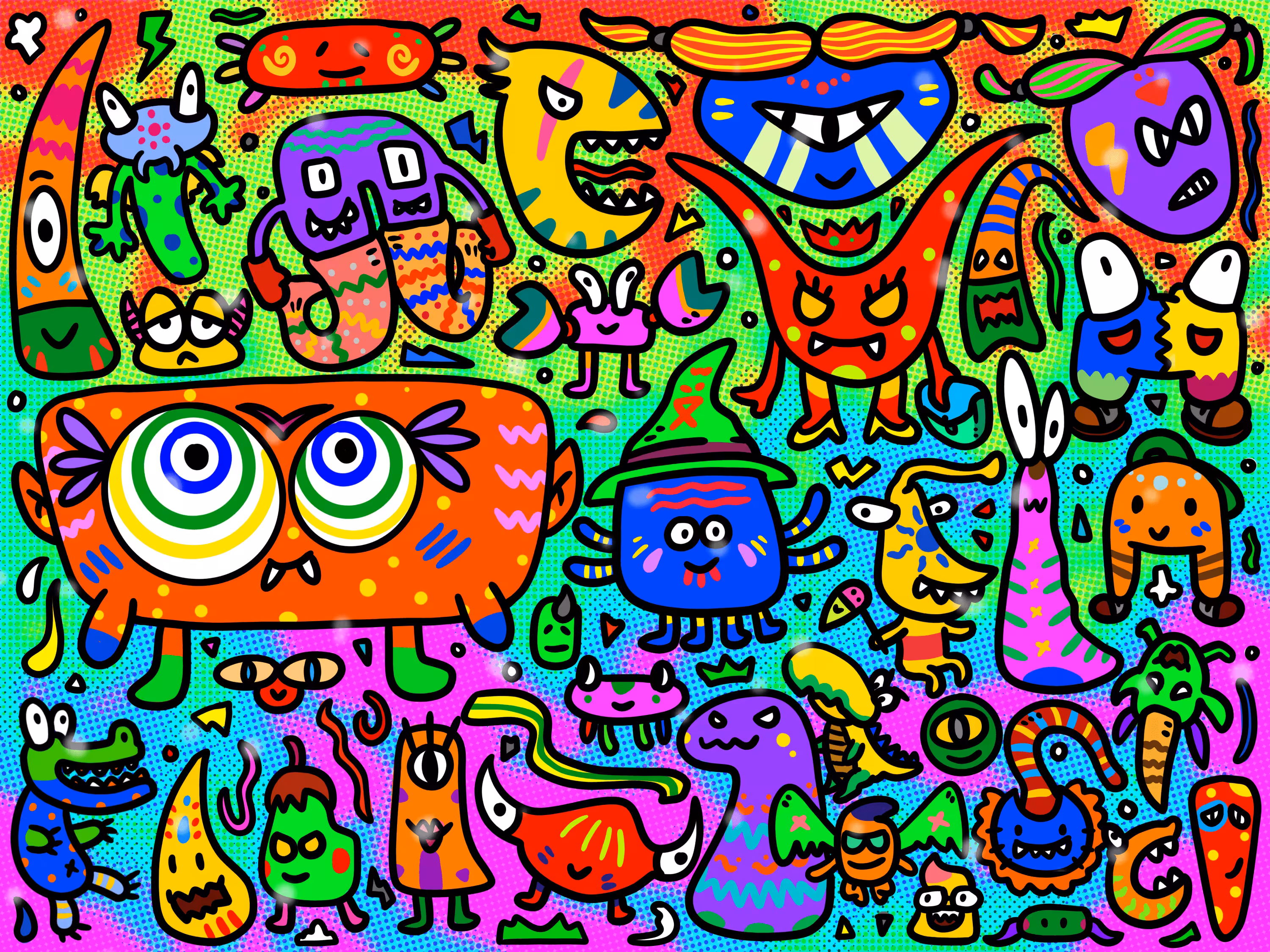 Doodle Monster Family 9