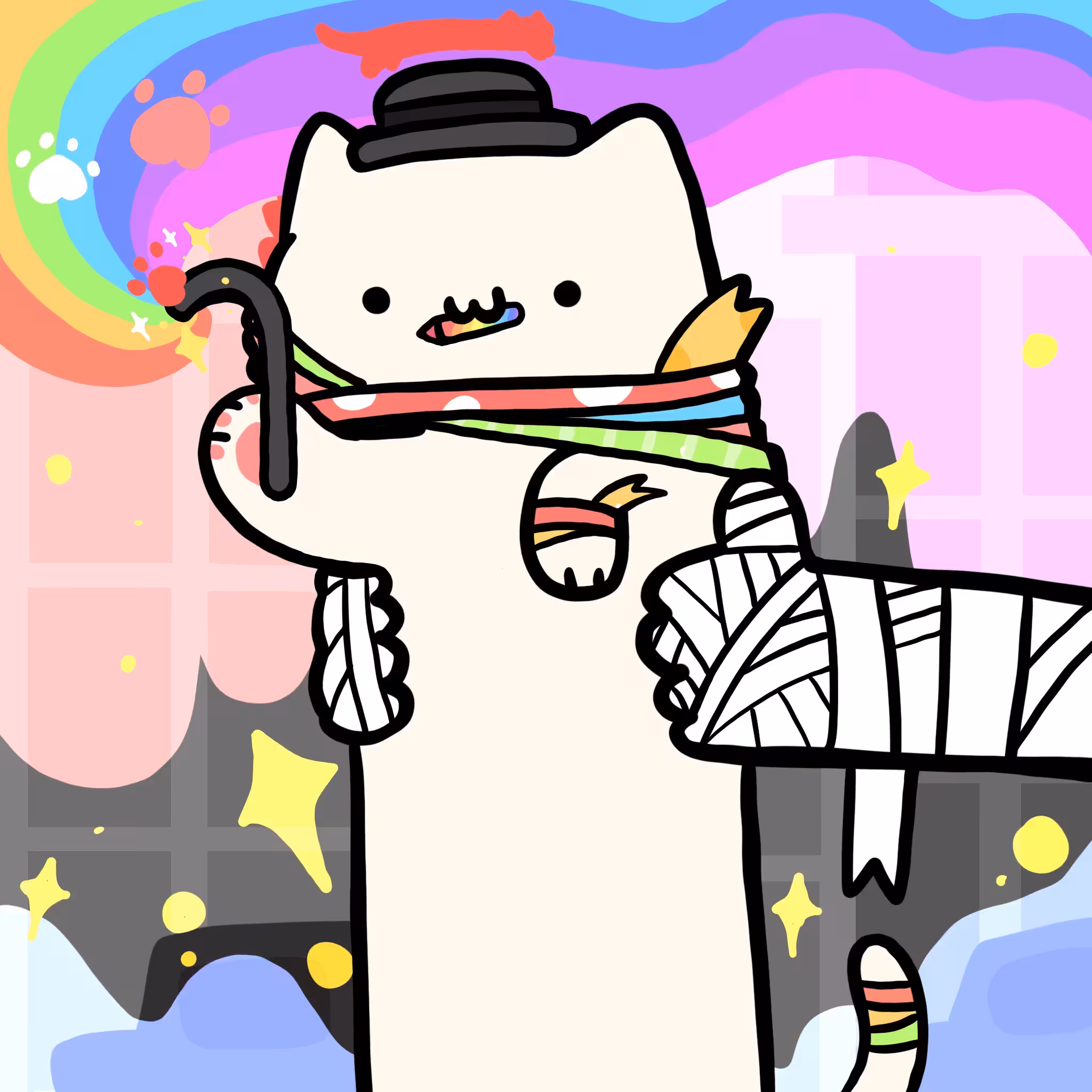 Long long Magic color cat #G002