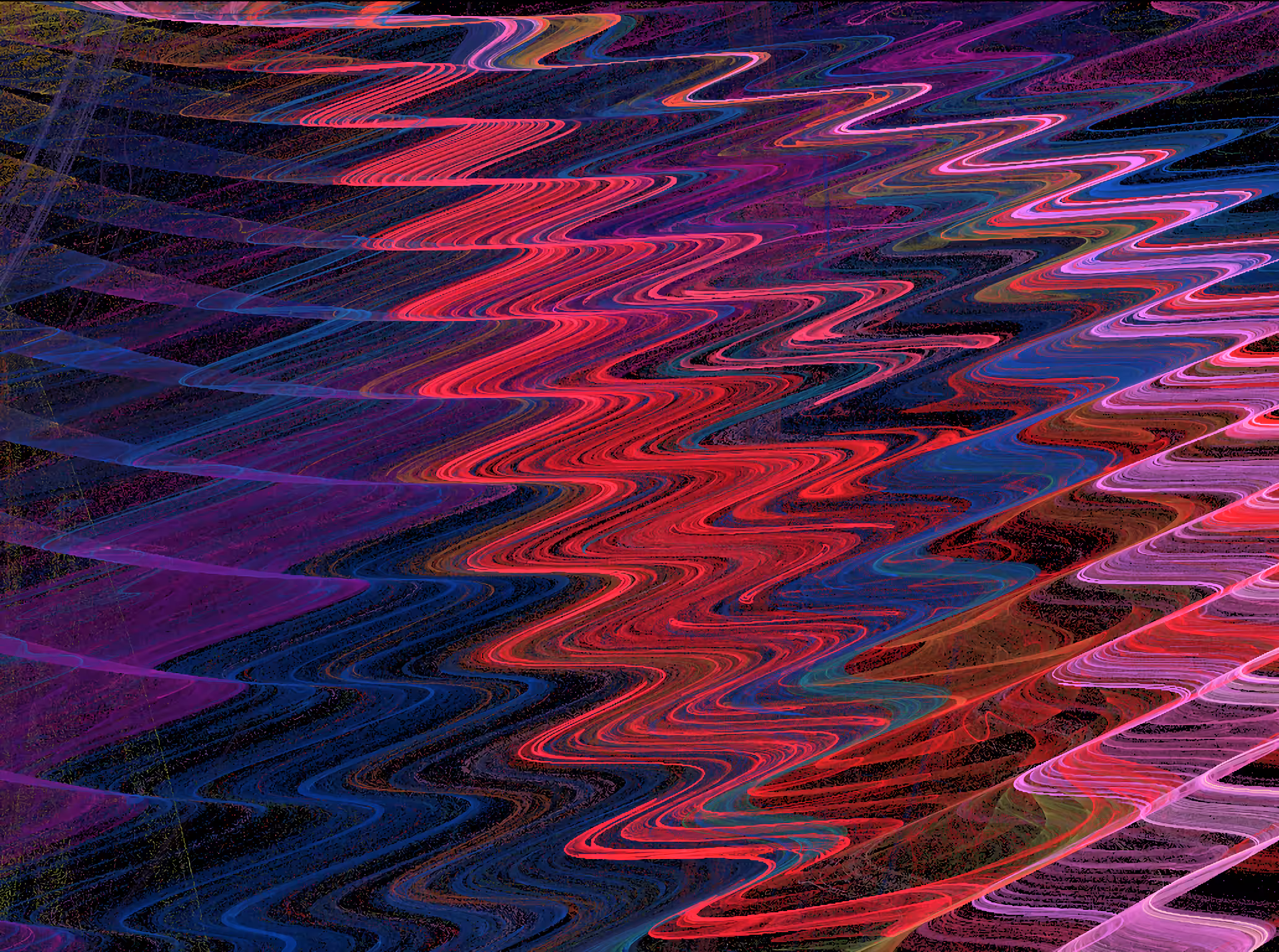 Raw Fractal Series - #020 - Sunset on the Ocean