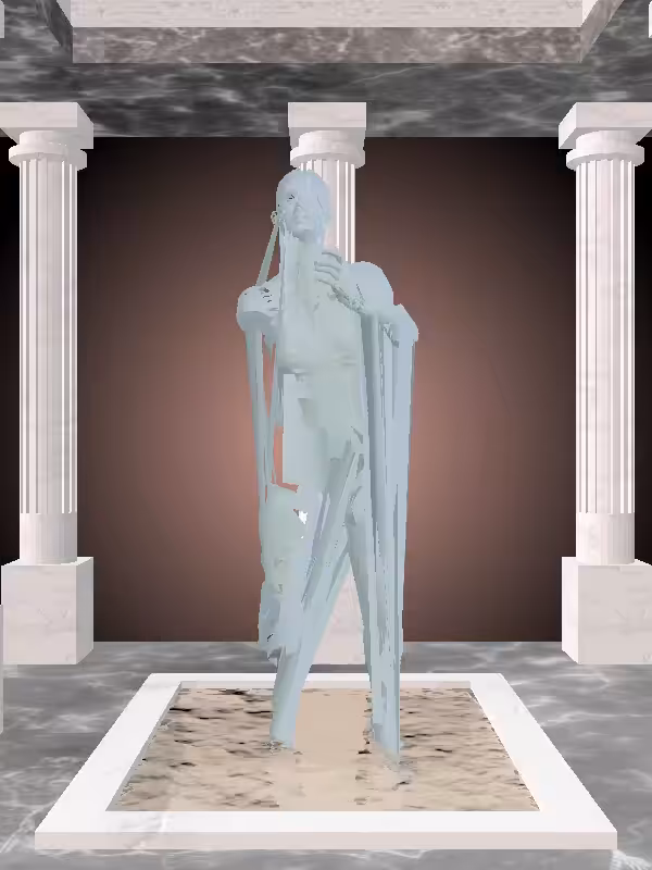 HeavenComputer: The Cheering Matte Pale Green Woman #7128