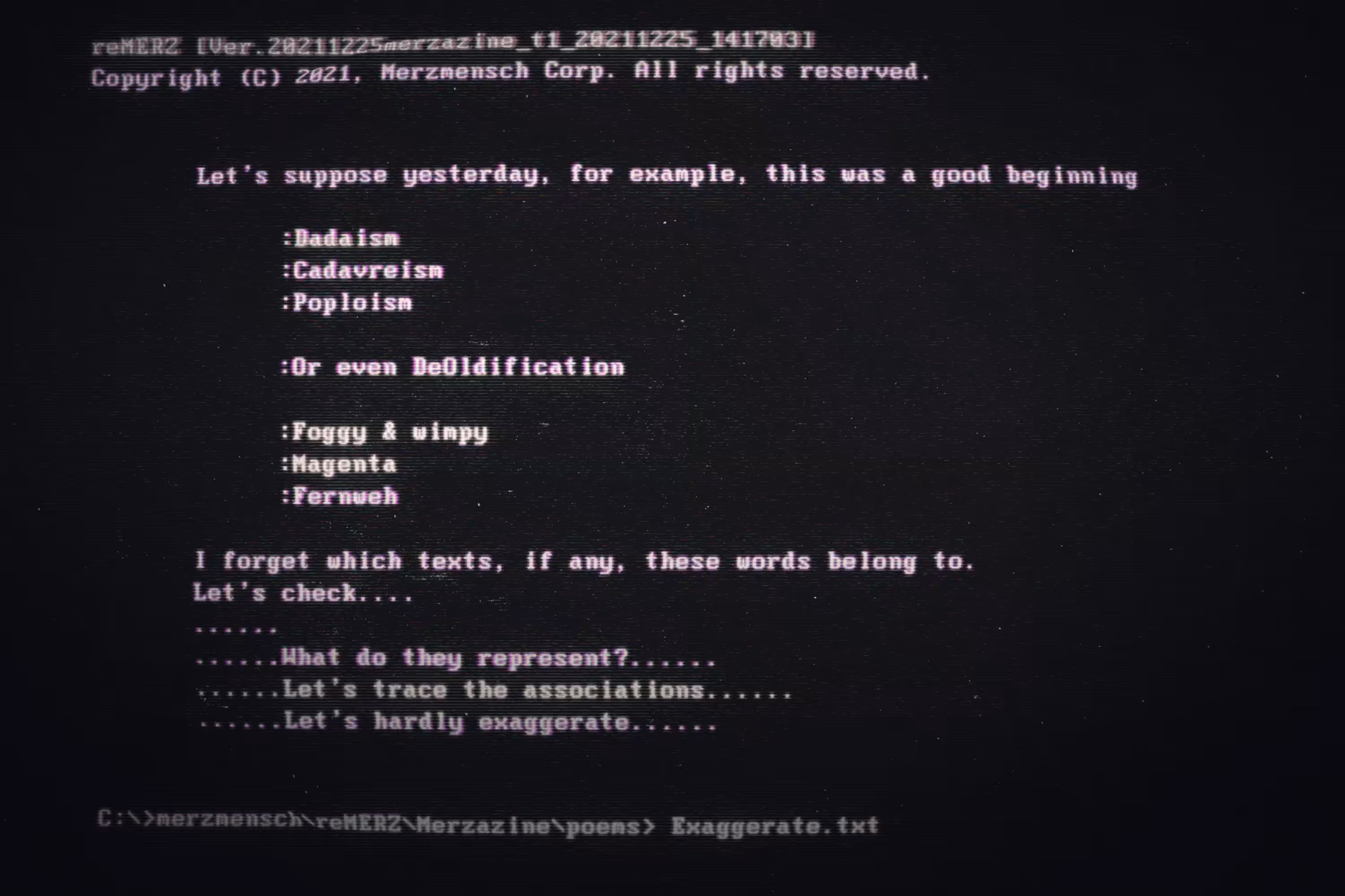 Exaggerate.txt