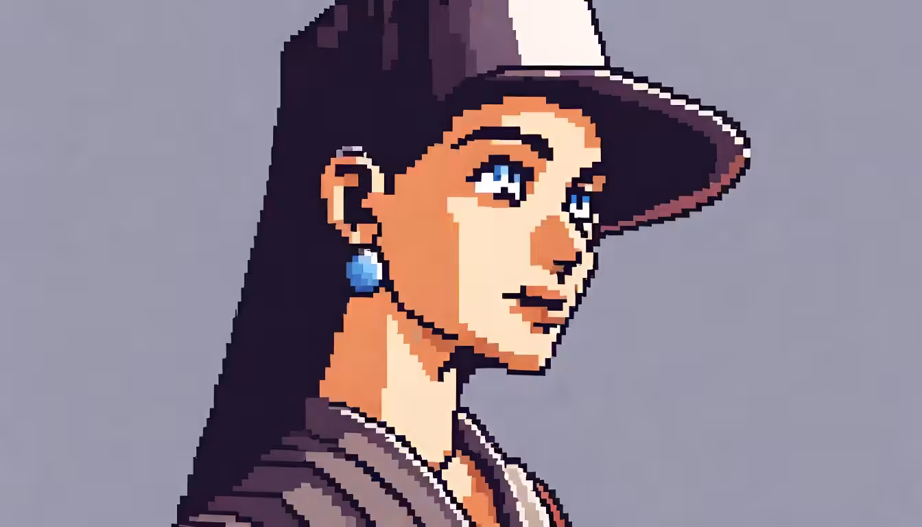 pixel artwork of a woman